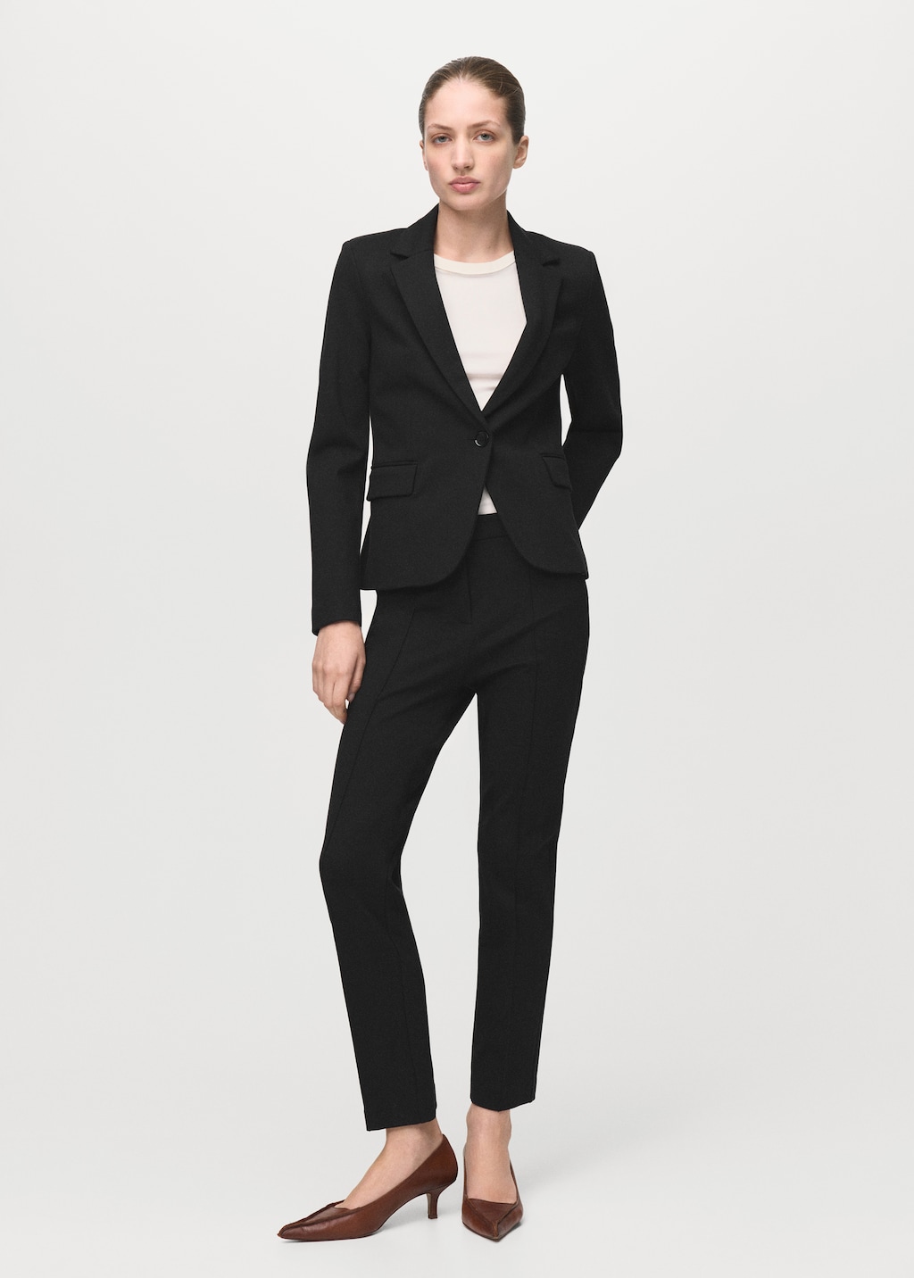 Mango Fitted suit blazer