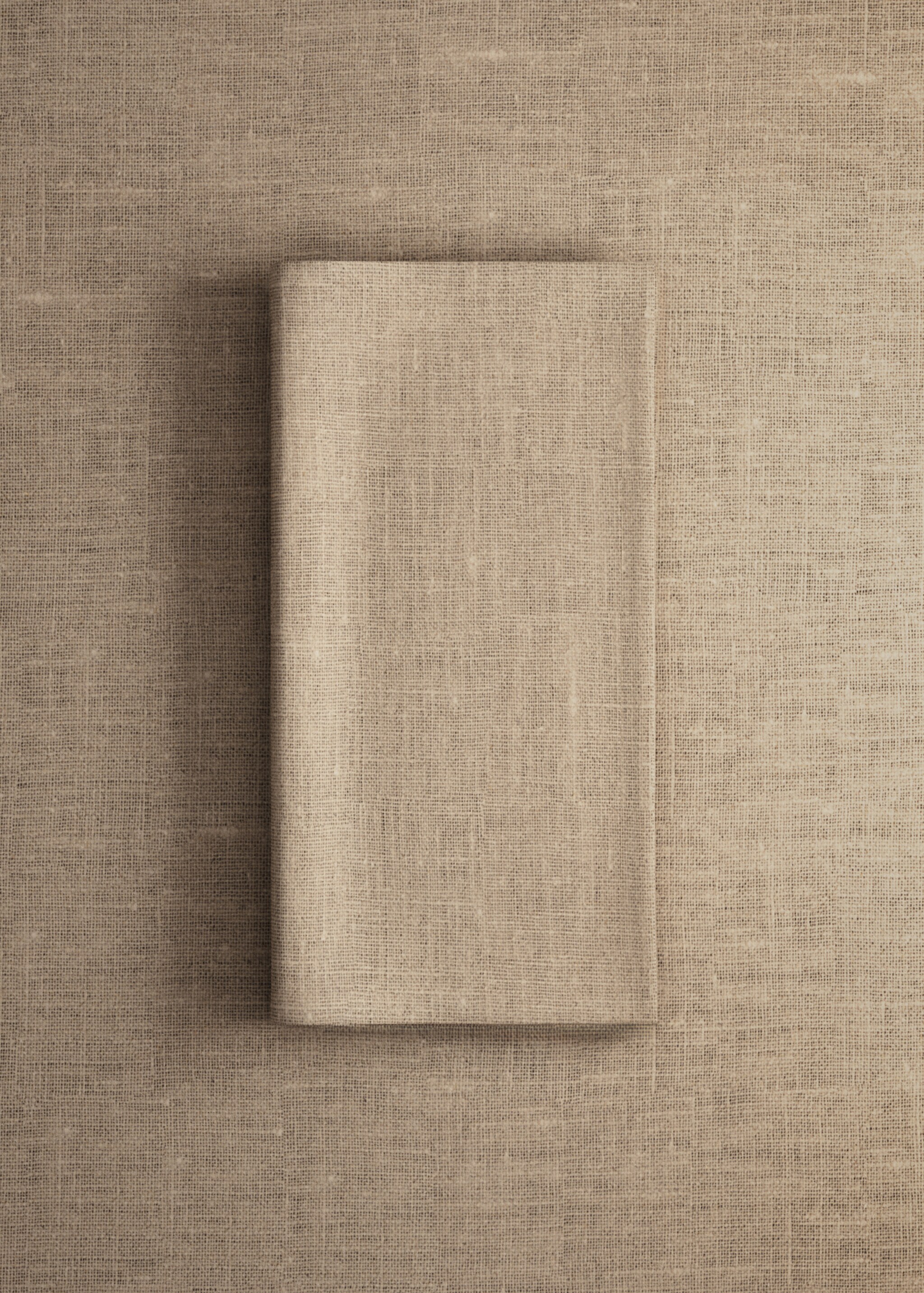 100% Leinen-Servietten - Allgemeine Ansicht, Sandfarben. Ref: 27091304-00.