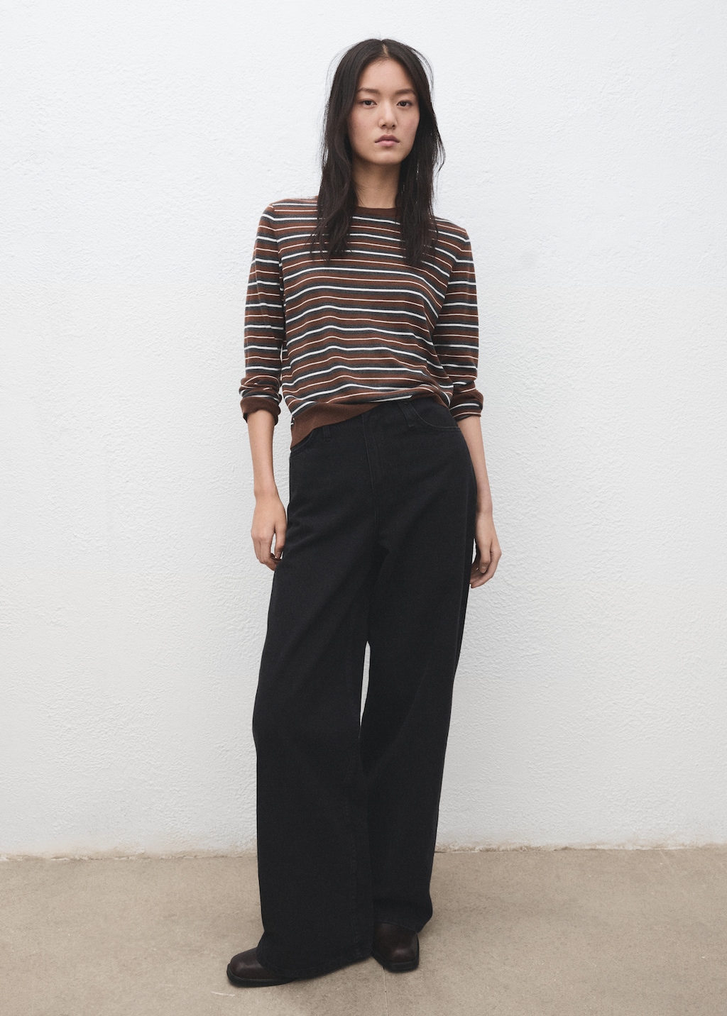 Knit striped sweater