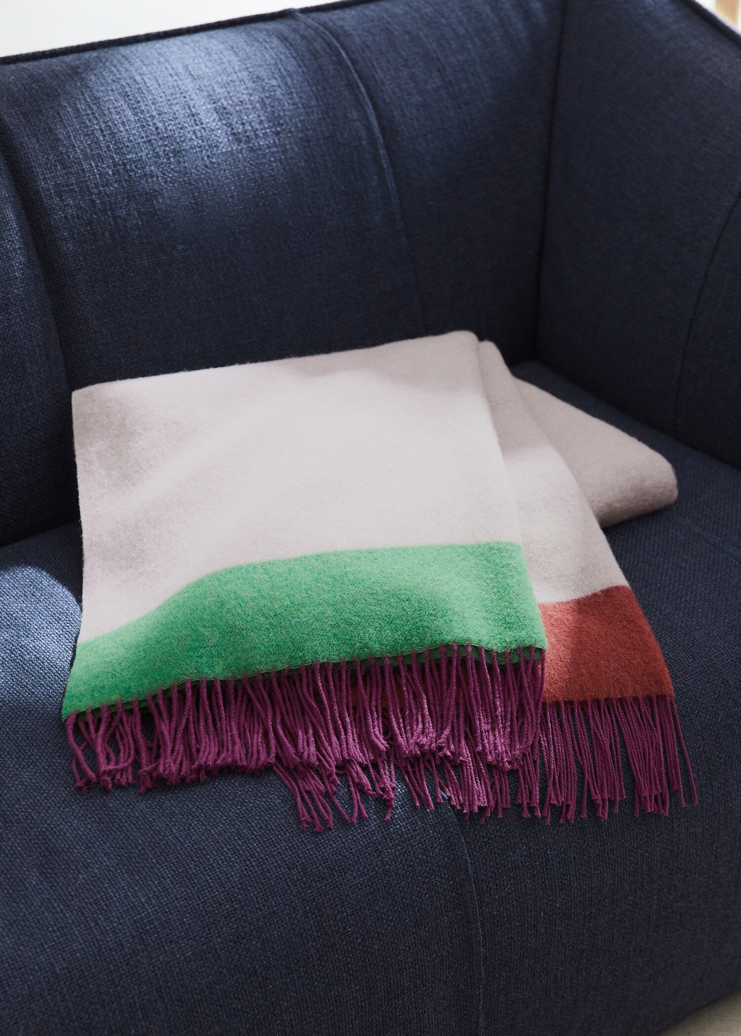 Baumwoll-Wolldecke in Farben - Allgemeine Ansicht