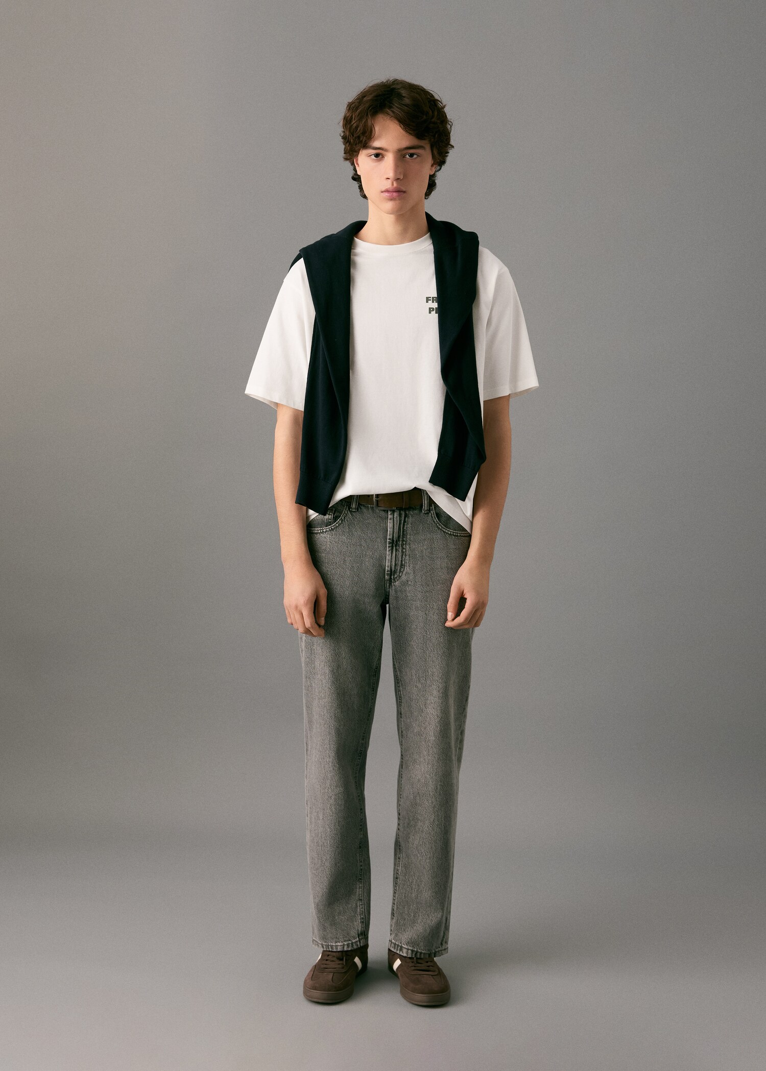 Printed cotton-blend T-shirt - General plane