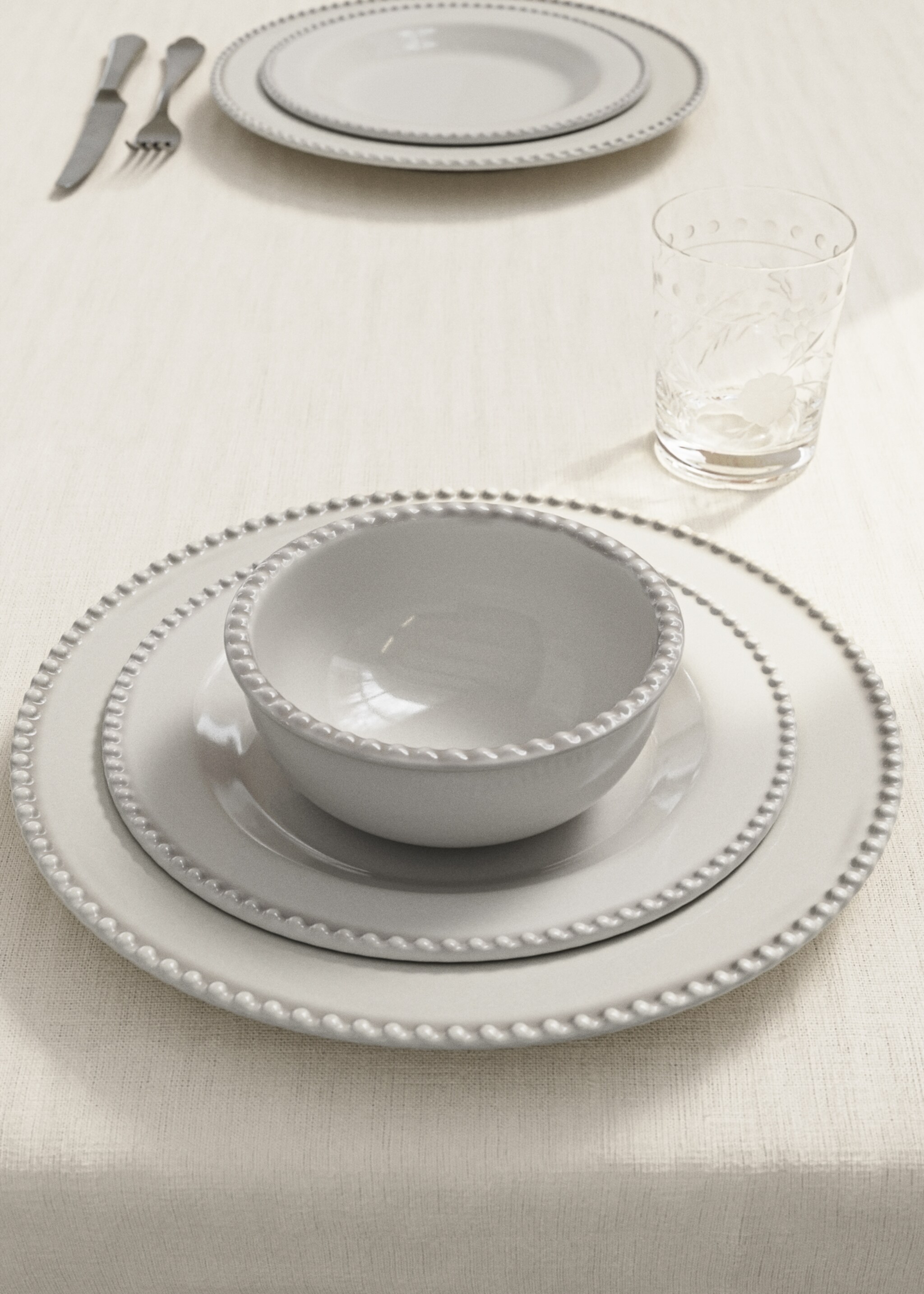 Decorative gres bowl - General plane, White. Ref: 27091522-00.