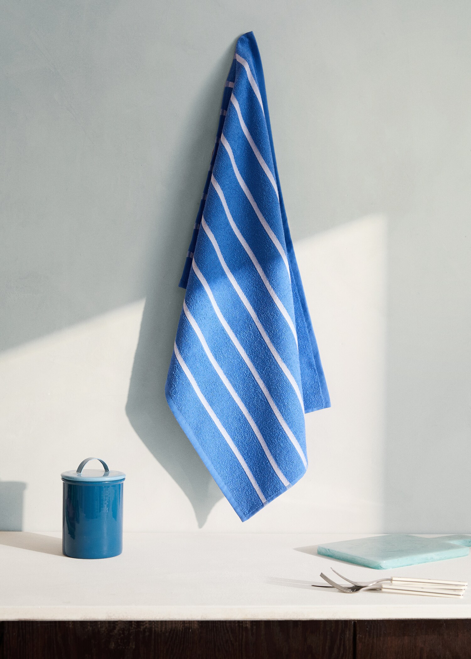 Contrast stripe terry cotton towel - General plane