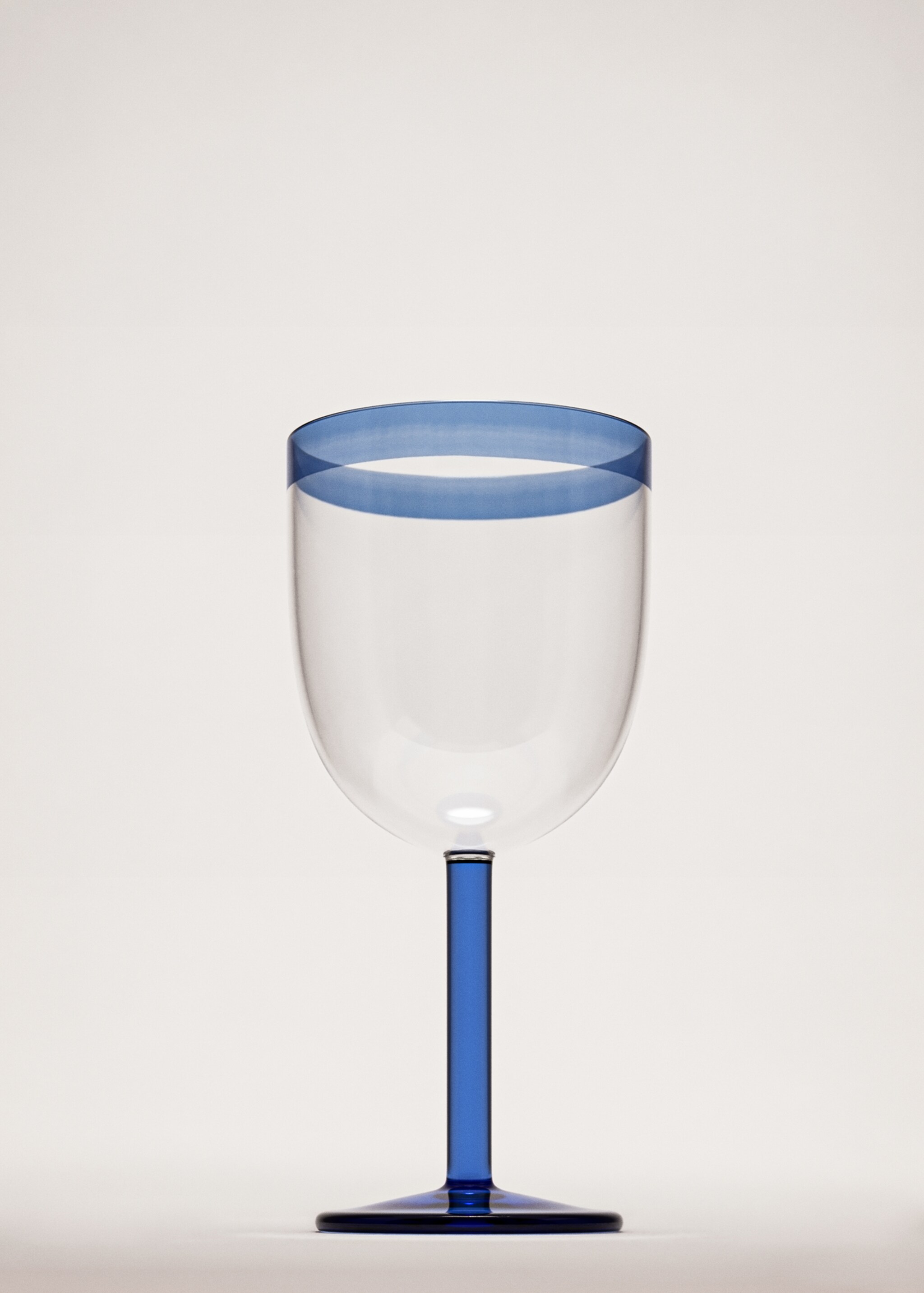 Coloured stripe borosilicate cup - General plane, Blue. Ref: 27092914-00.