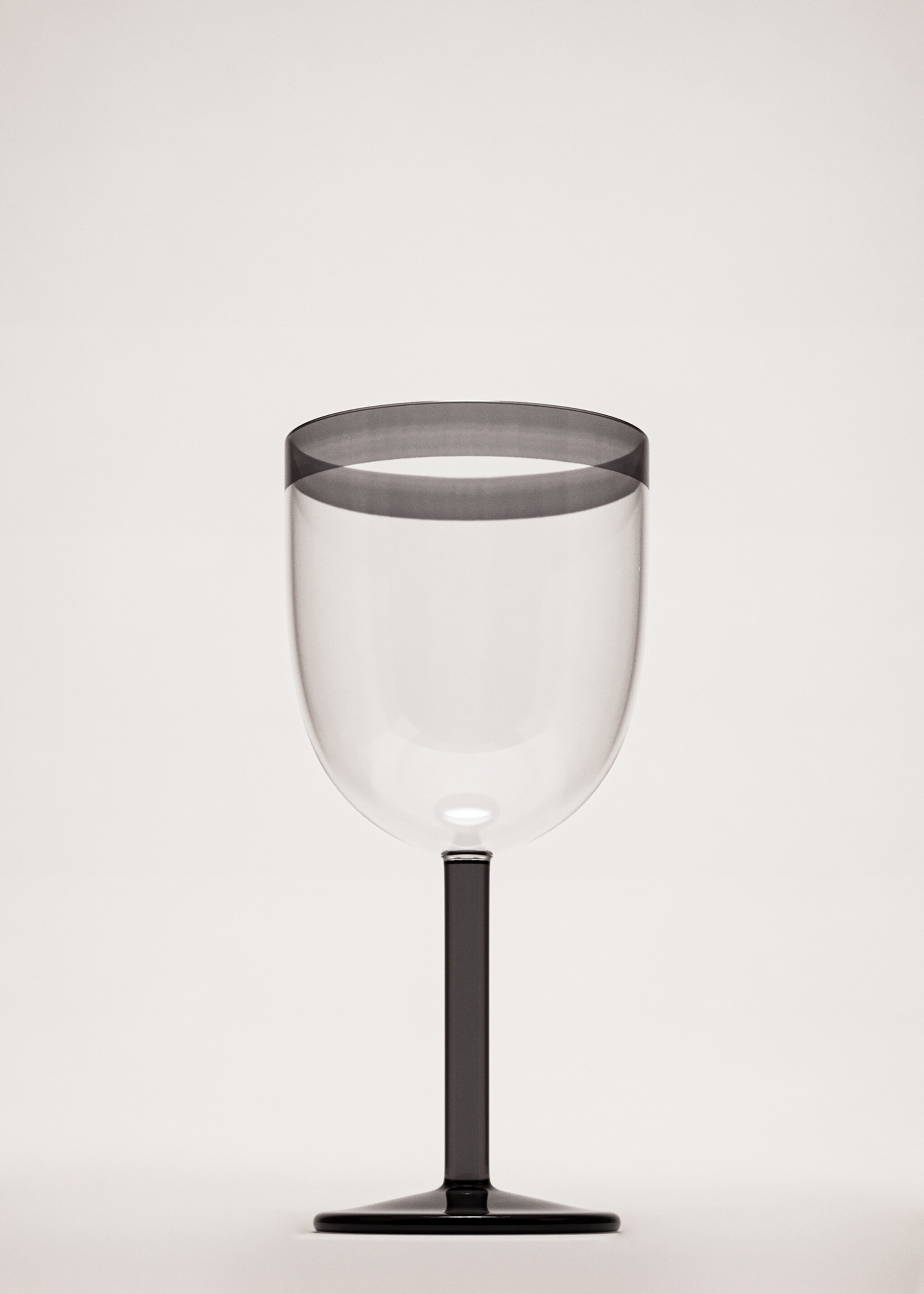 Coloured stripe borosilicate cup - General plane, Black. Ref: 27092914-00.