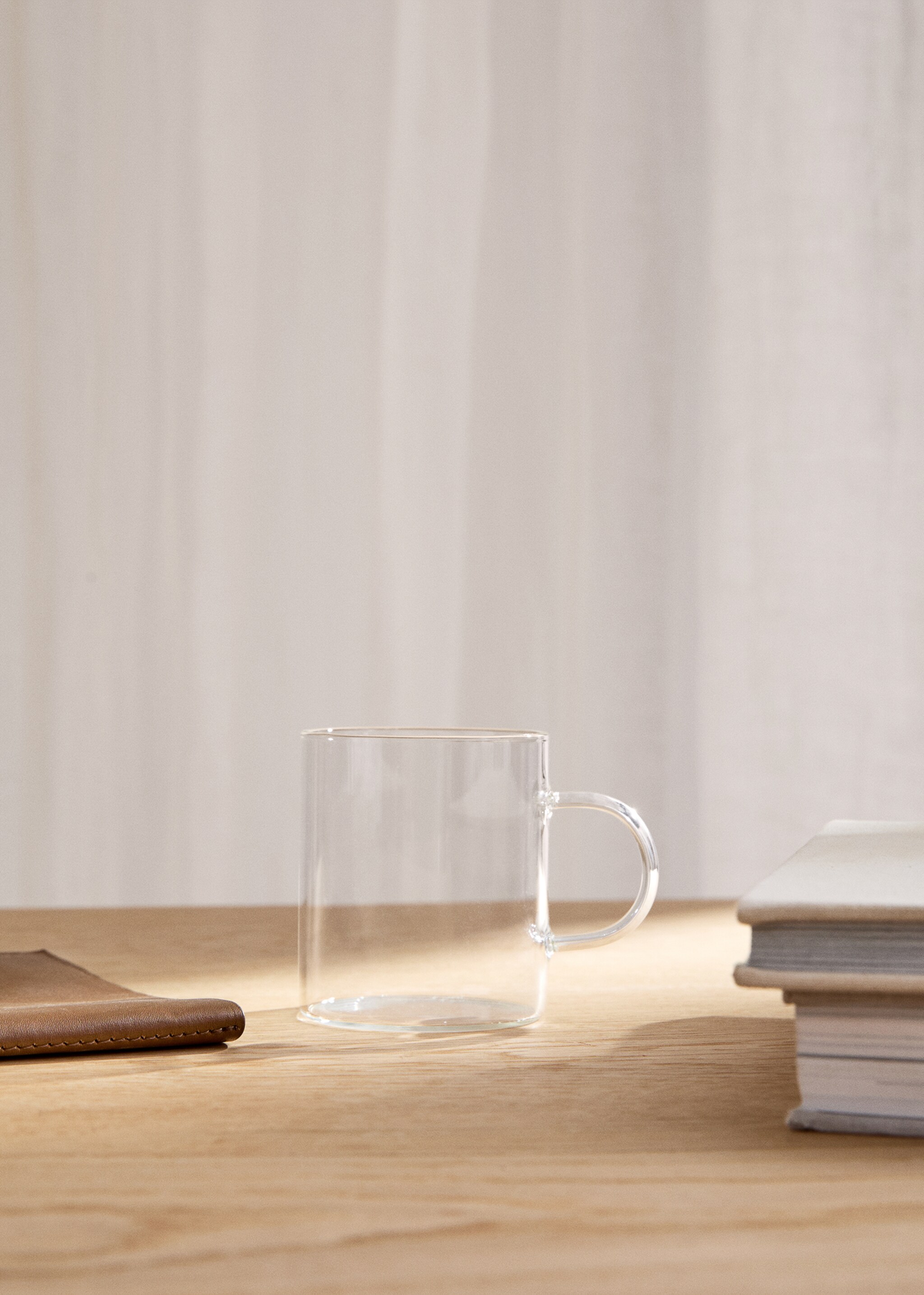 Borosilicate cappuccino mug with handle - General plane, Ice Grey. Ref: 27092916-00.