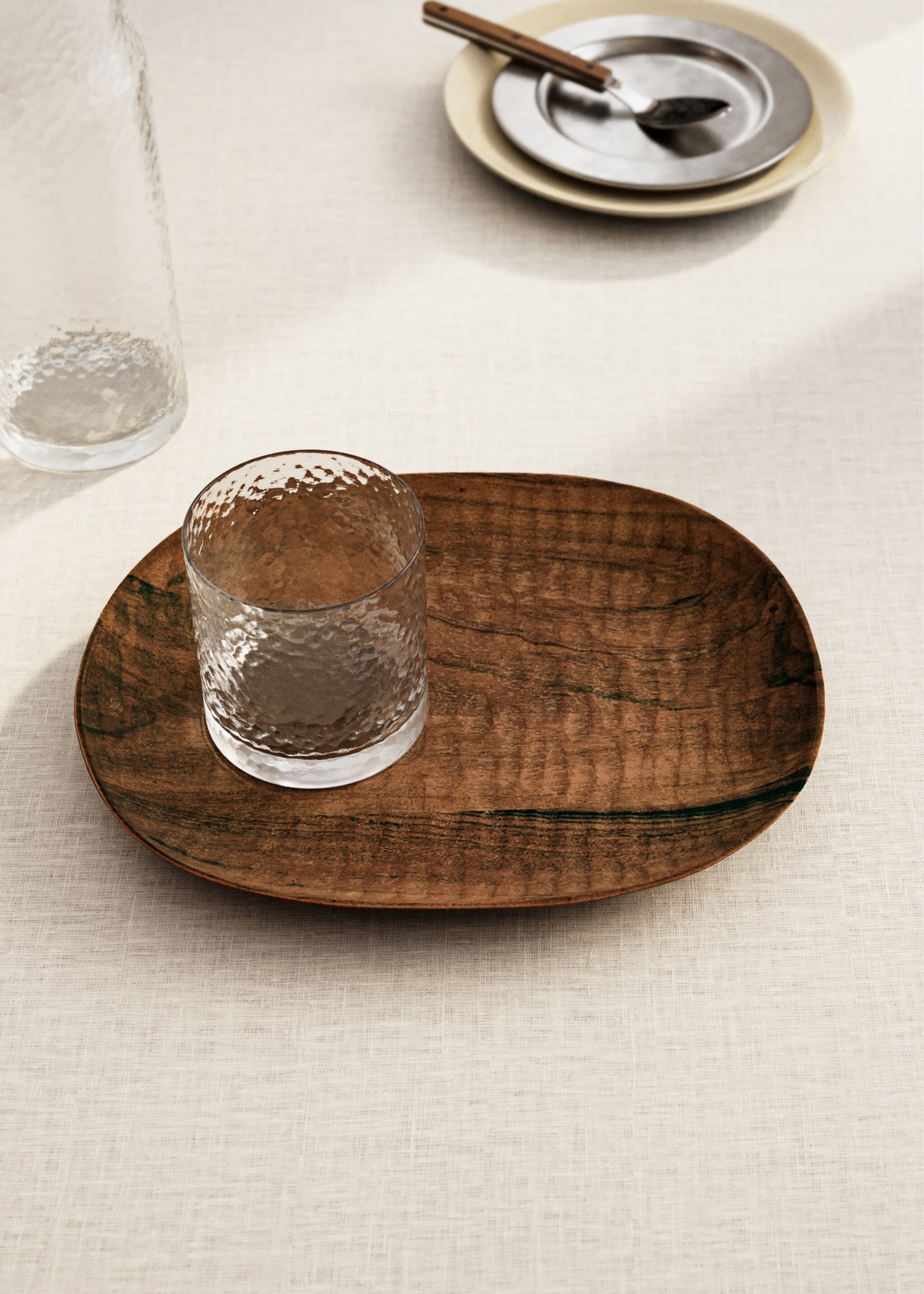 Small ash wood tray - General plane, Brown. Ref: 27092918-00.