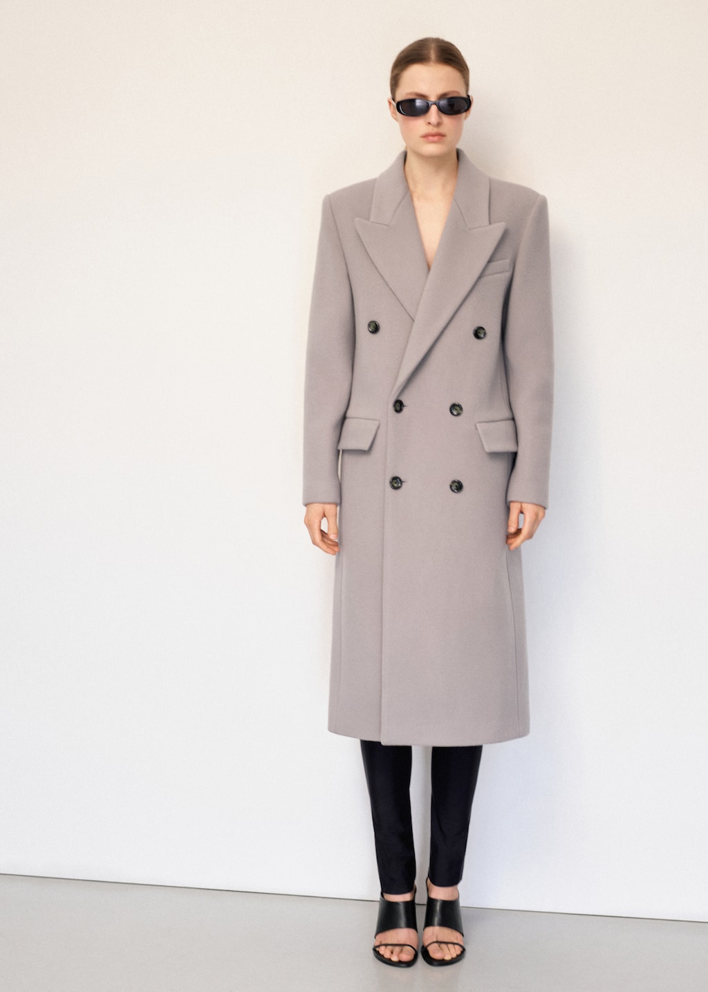 Double-breasted wool coat - image 2