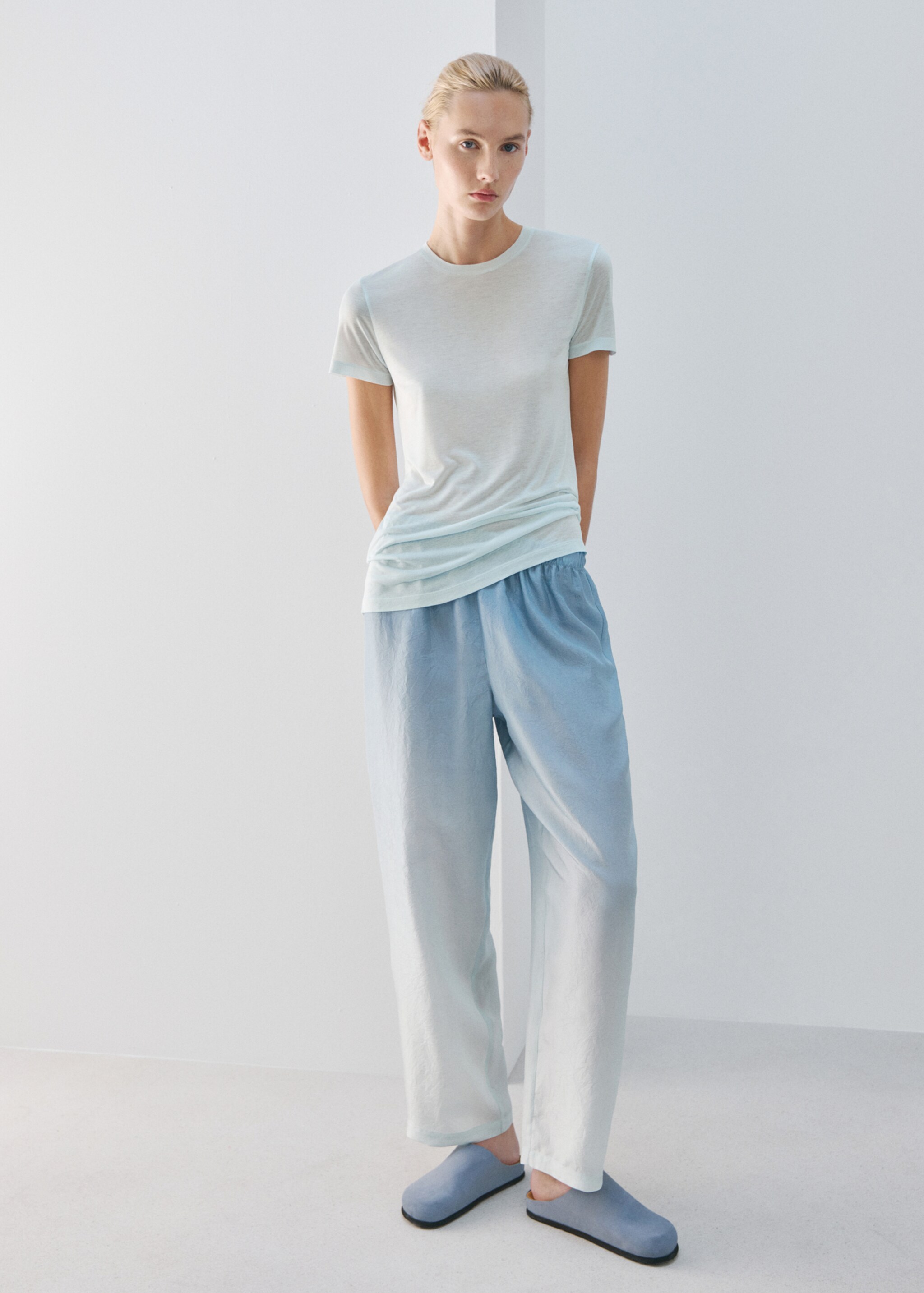 Micromodal short-sleeve T-shirt - General plane, Blue. Ref: 27093338-00.