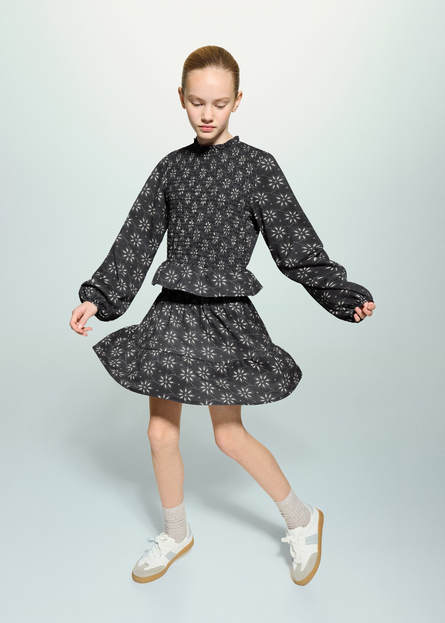 Floral print skirt - General plane