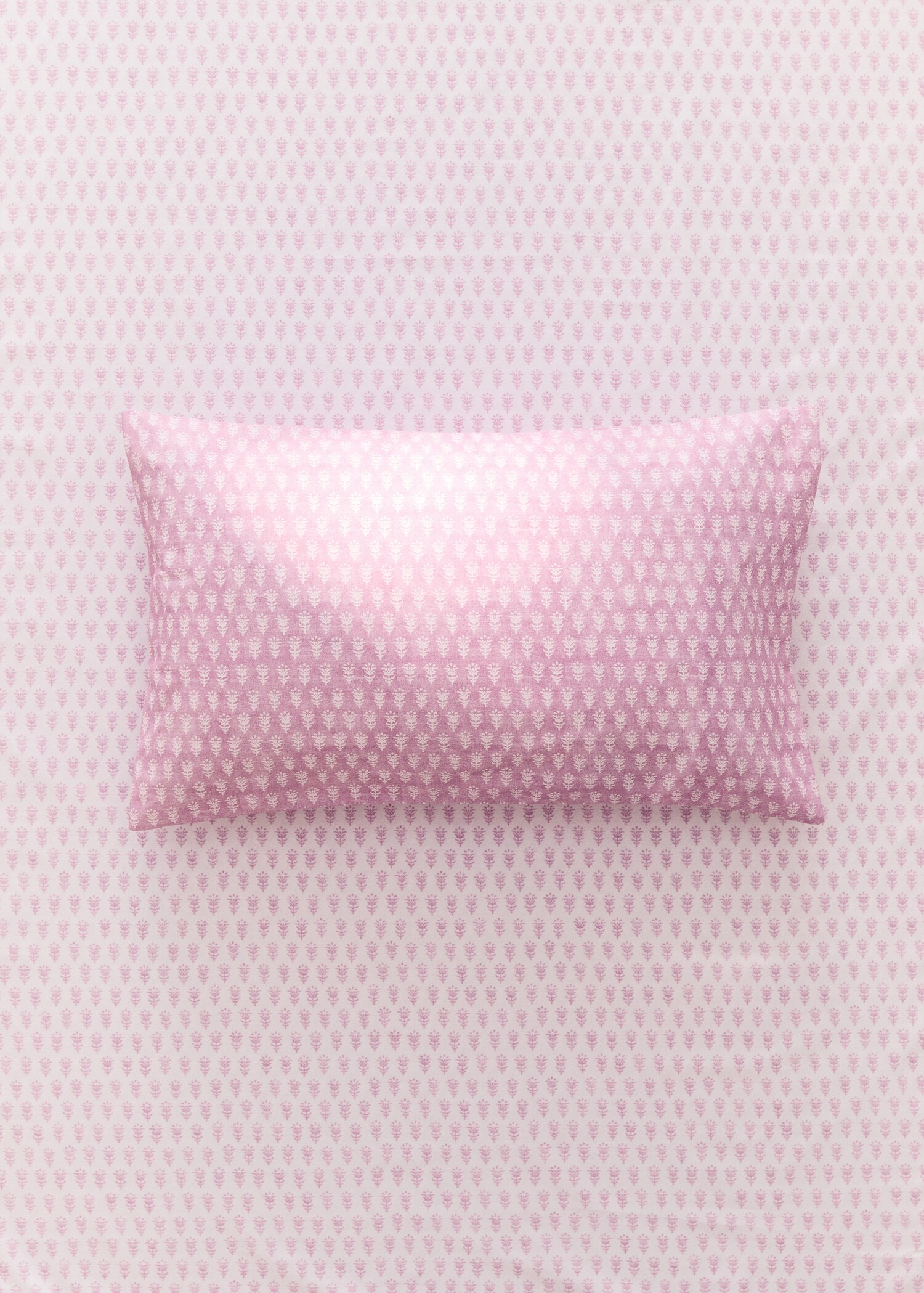 Örngott för spjälsäng i bomullspercale med miniblommor 30 x 50 cm - Allmän bild