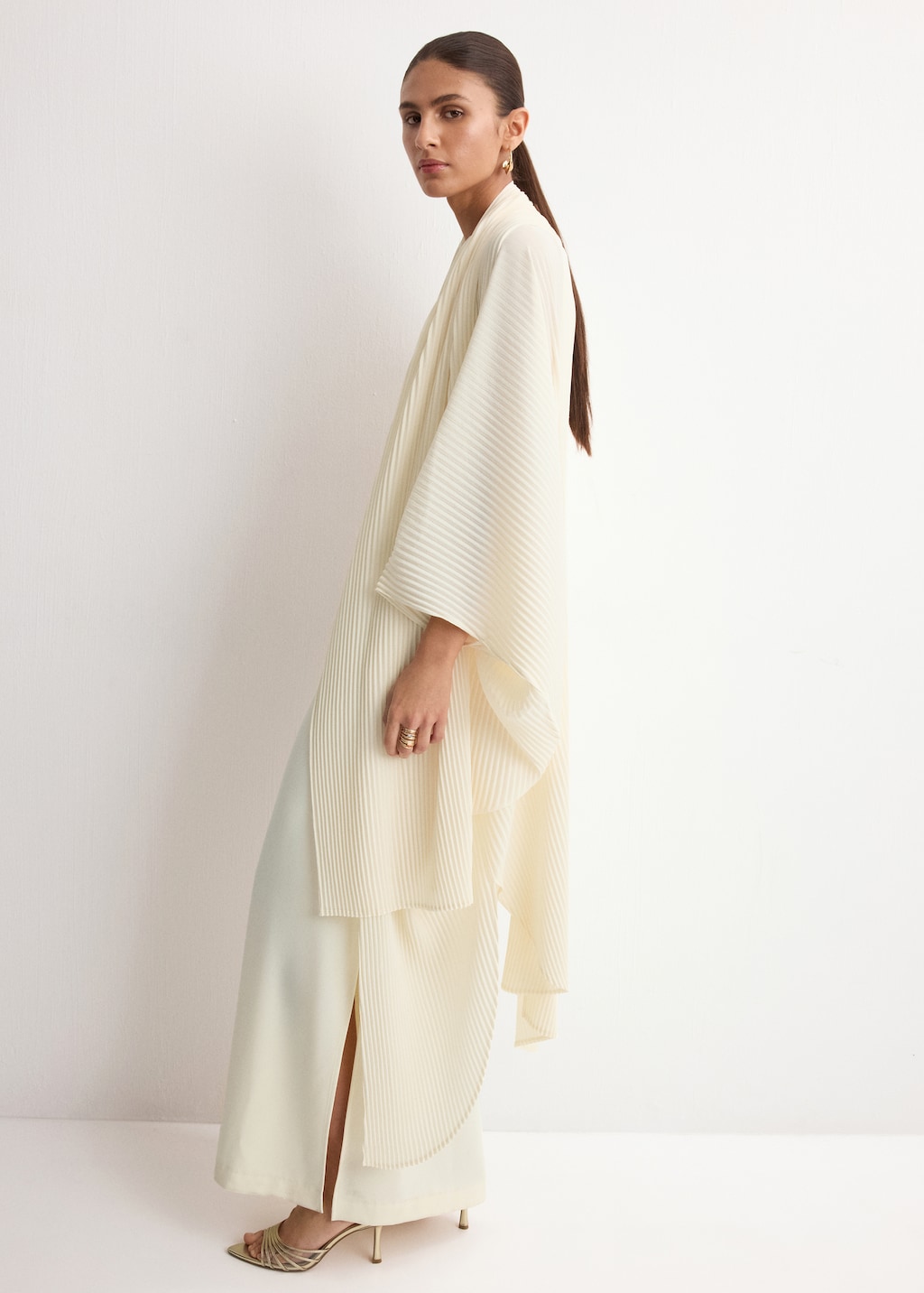 Oversized pleated caftan
