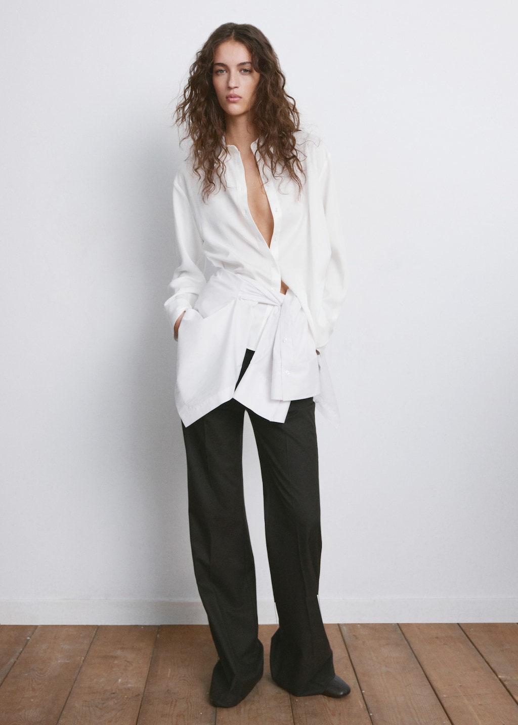 Straight lyocell shirt