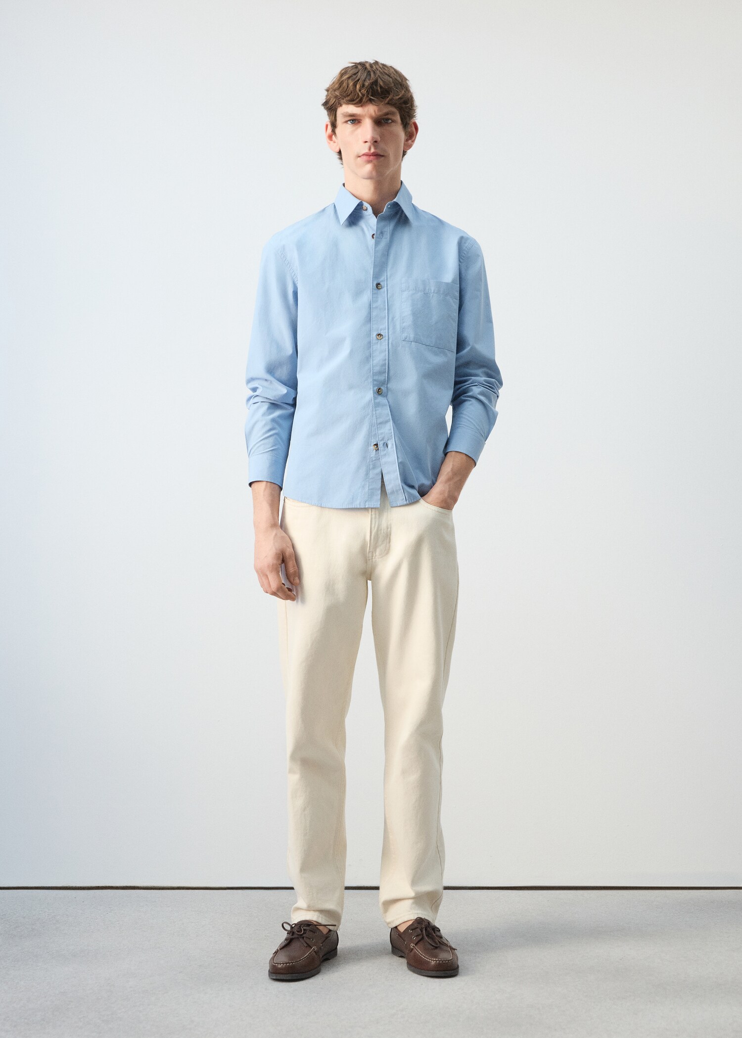 100% cotton relaxed-fit shirt - General plane