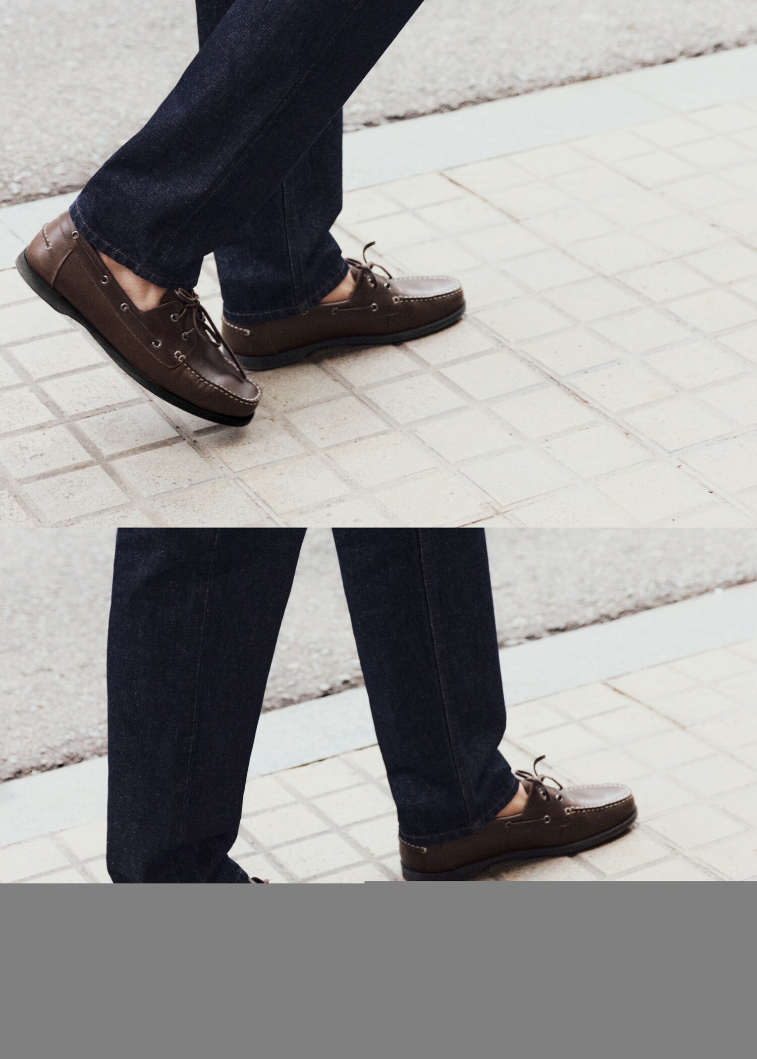 Zapato náutico piel - Plano general