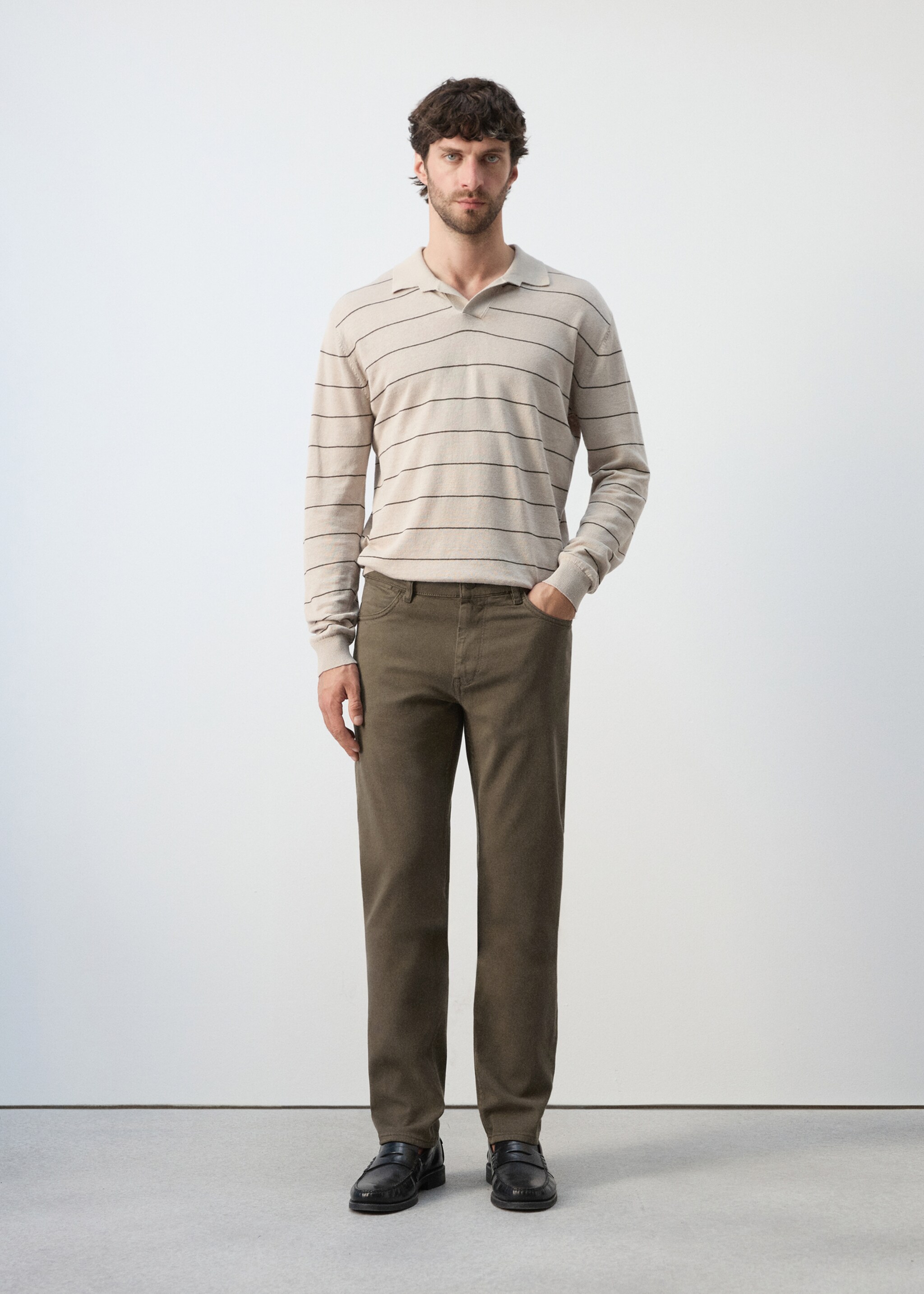 Slim fit Ultra Soft Touch Patrick jeans - General plane, Khaki. Ref: 27094437-00.