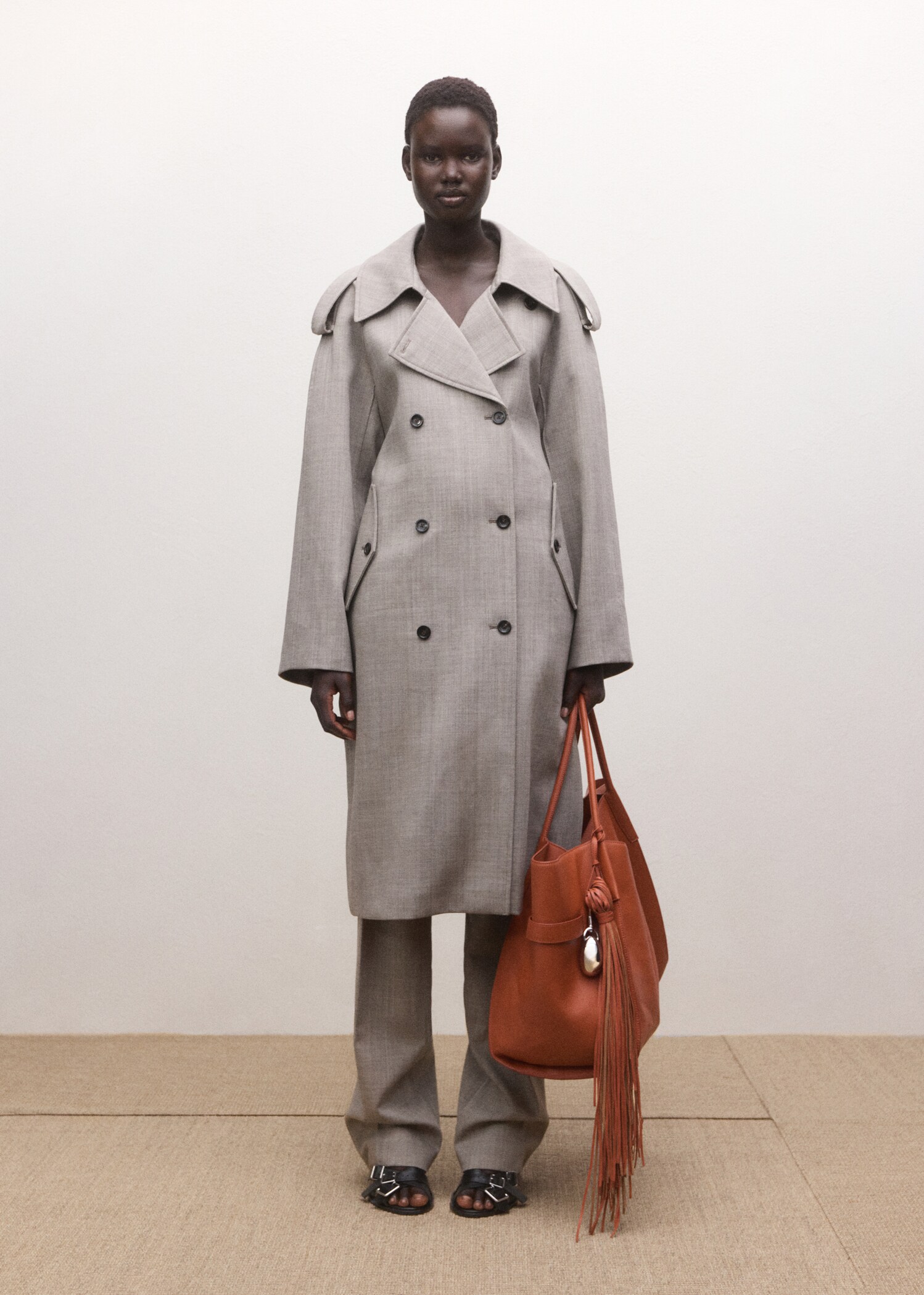 100% leather fringe keyring - General plane