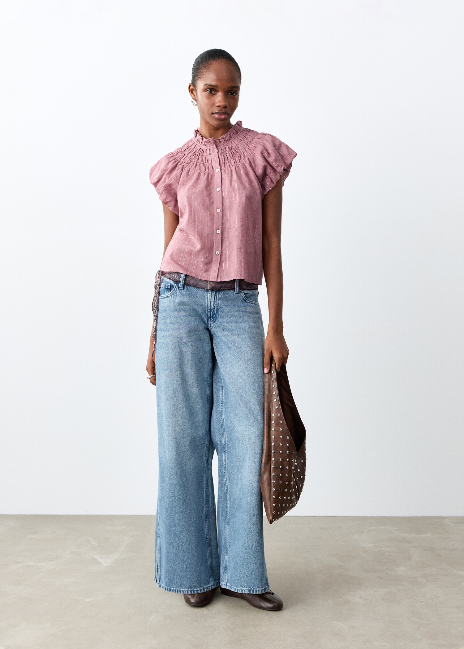 Ruched flowing blouse - General plane