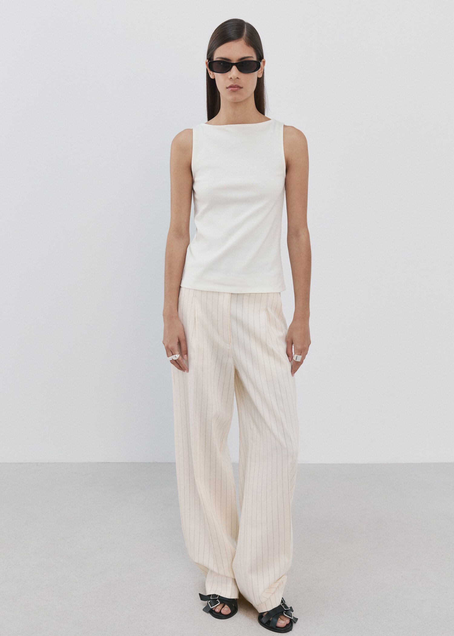 Приталенный топ из хлопка - Общий план