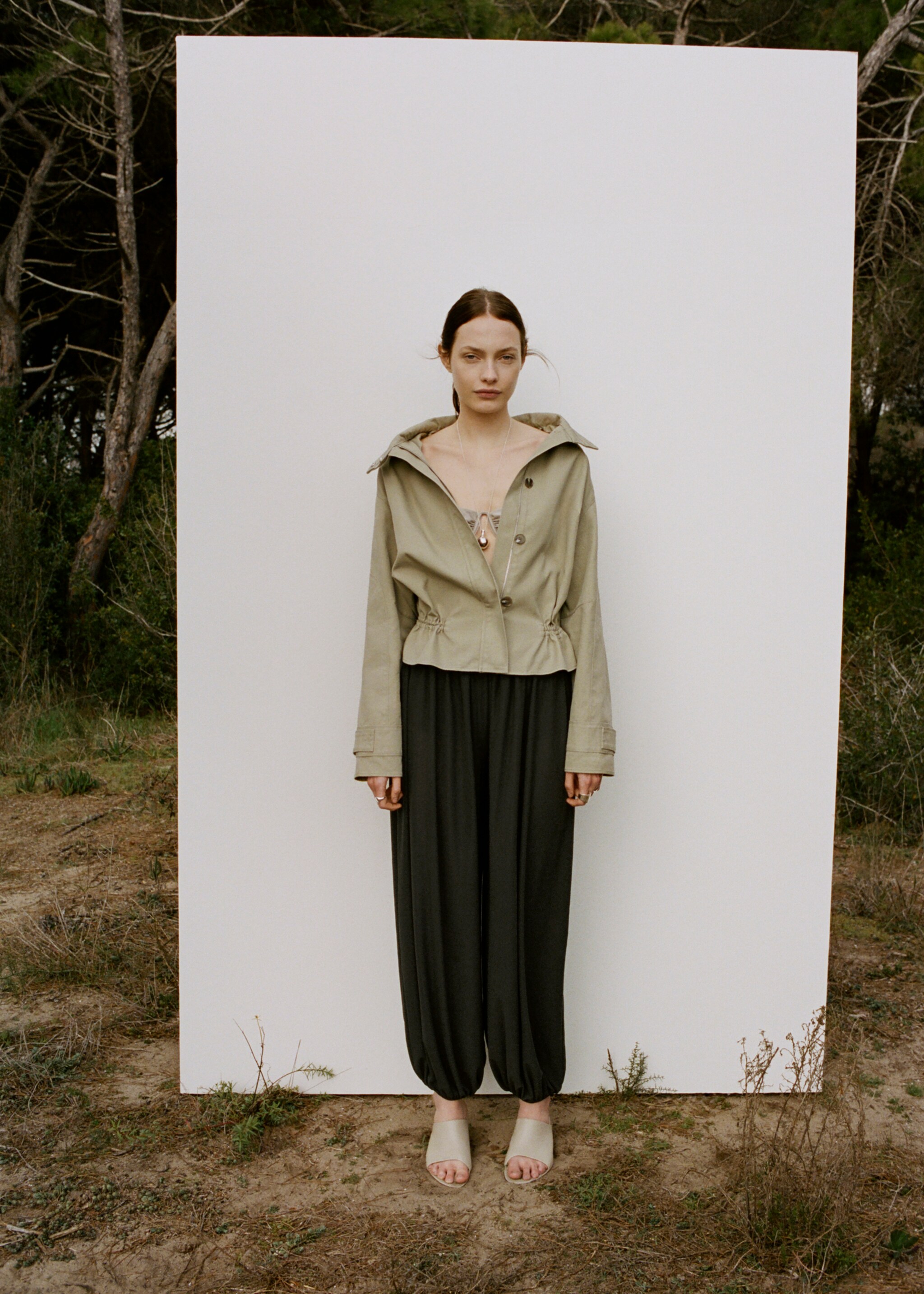 Mid-rise harem pants - General plane, Khaki. Ref: 27095831-00.