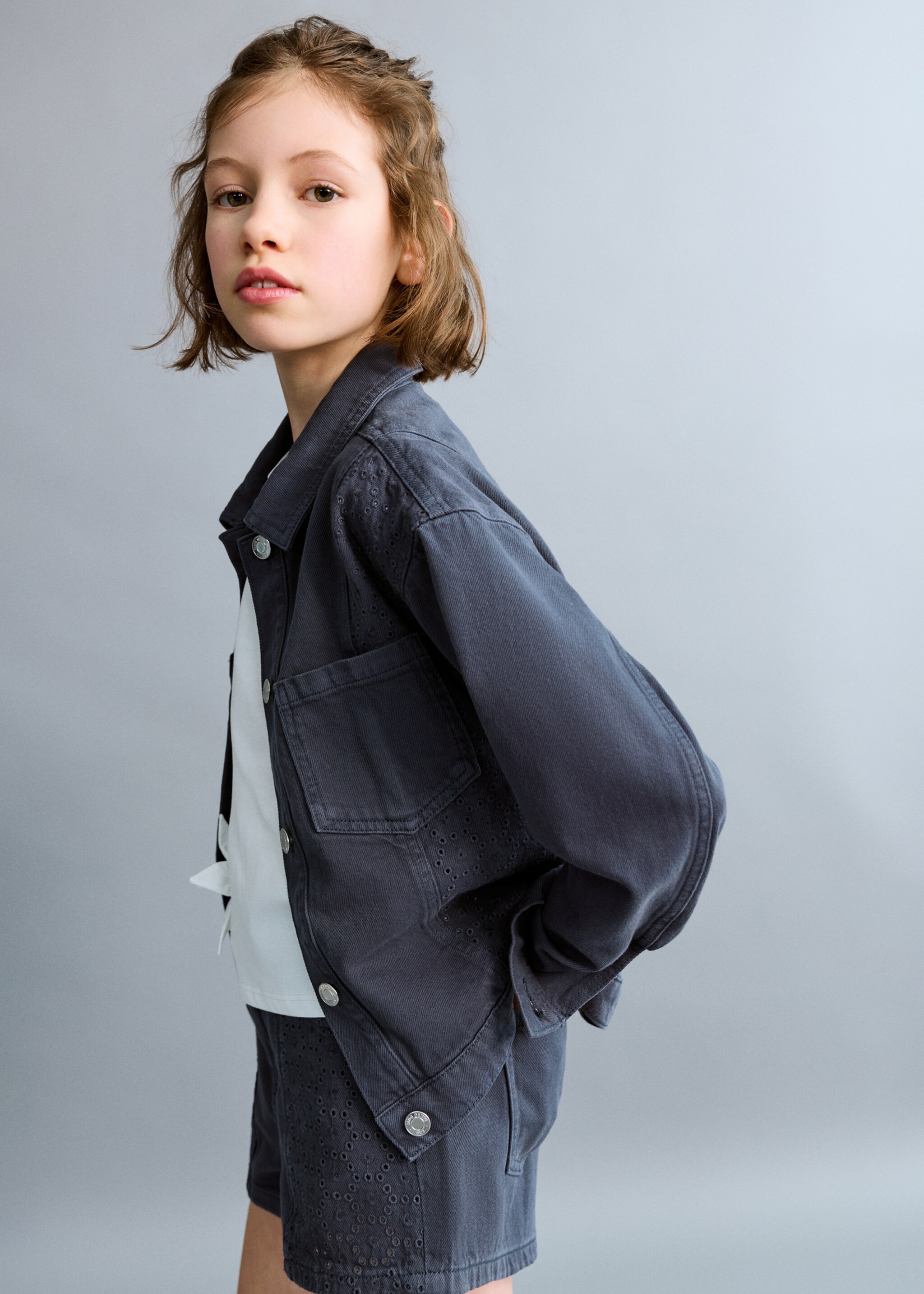 Embroidered detail shorts - General plane, Navy. Ref: 27095973-00.