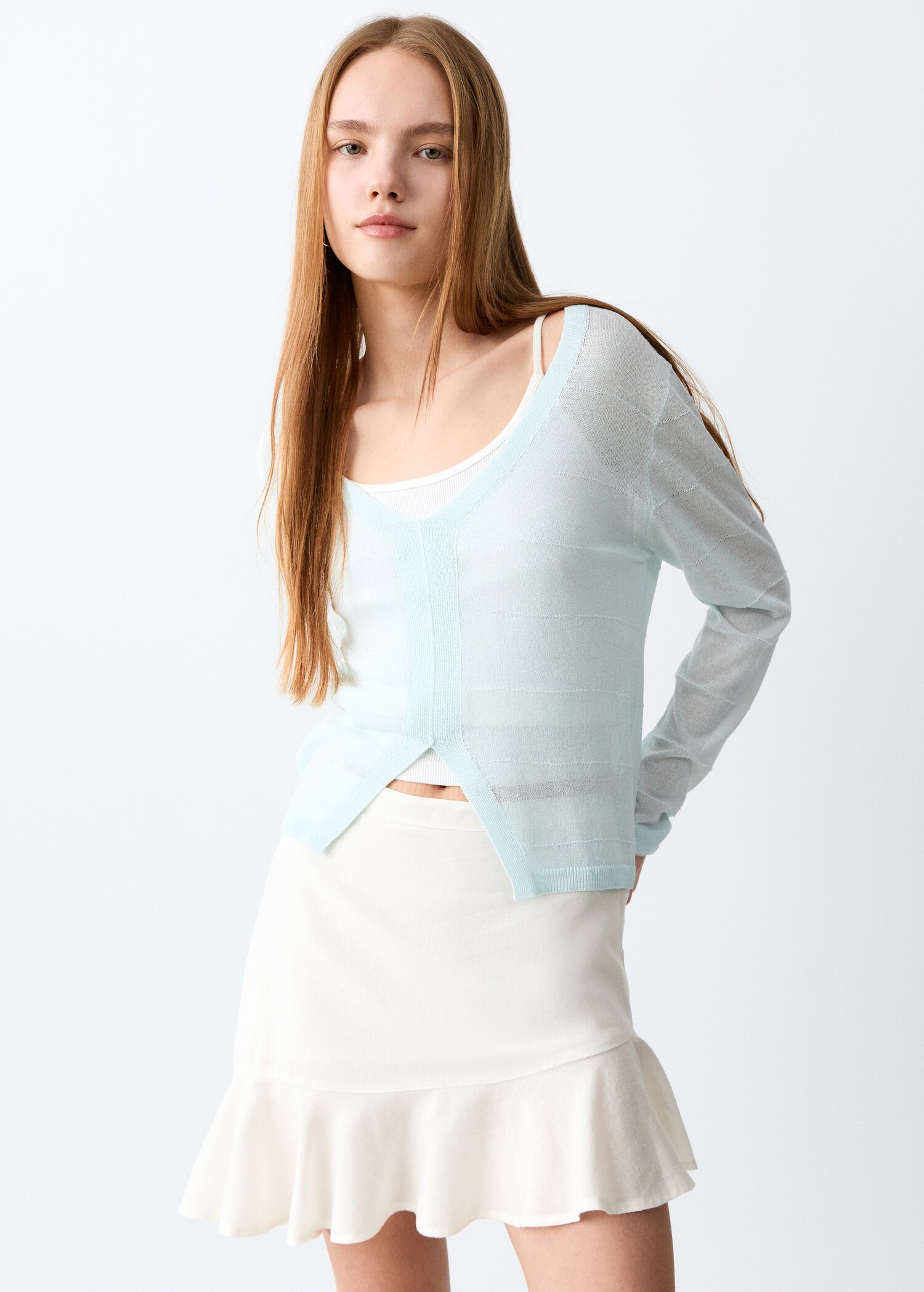 Asymmetrical ruffled skirt - General plane