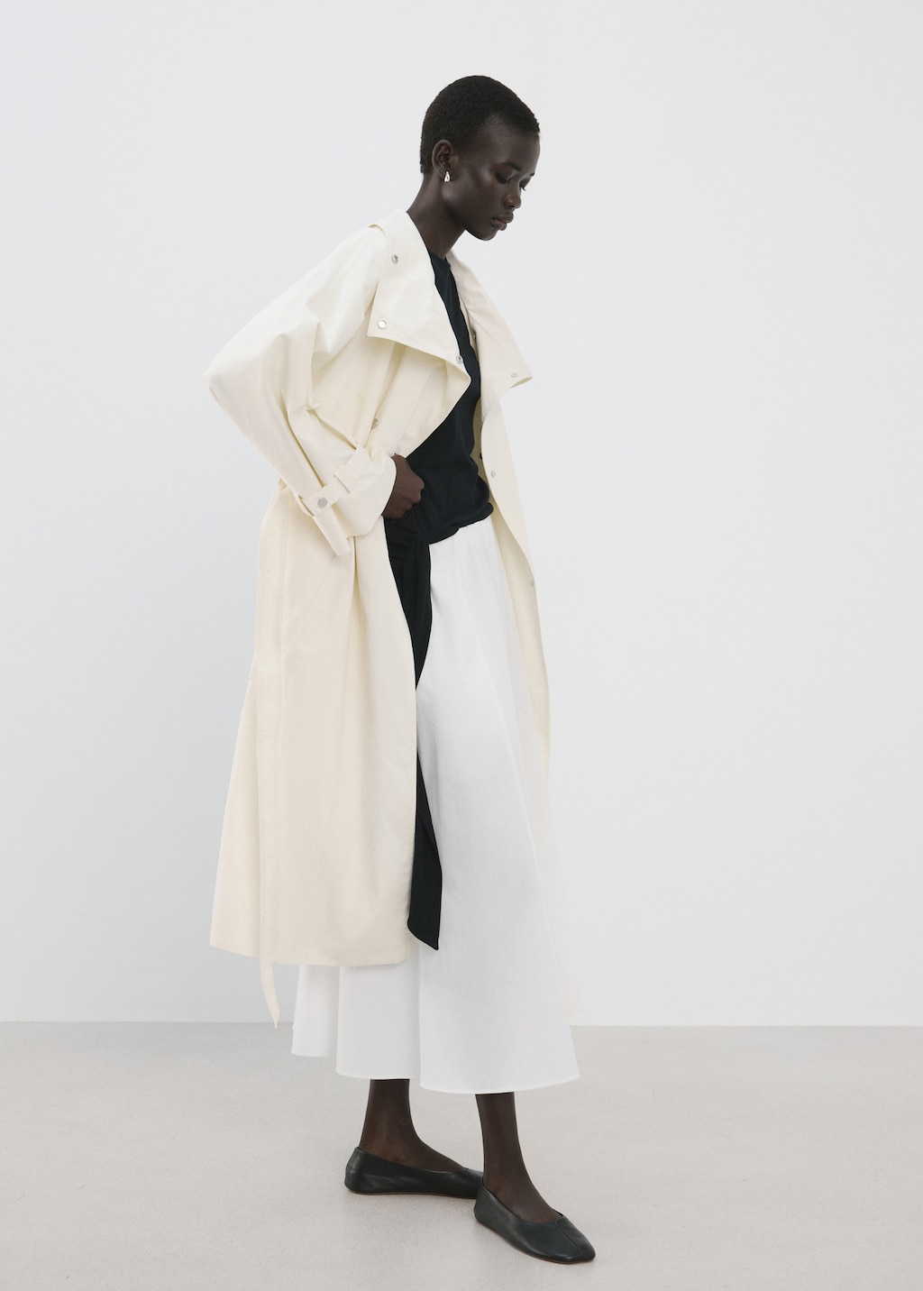 Mango Flared cotton skirt