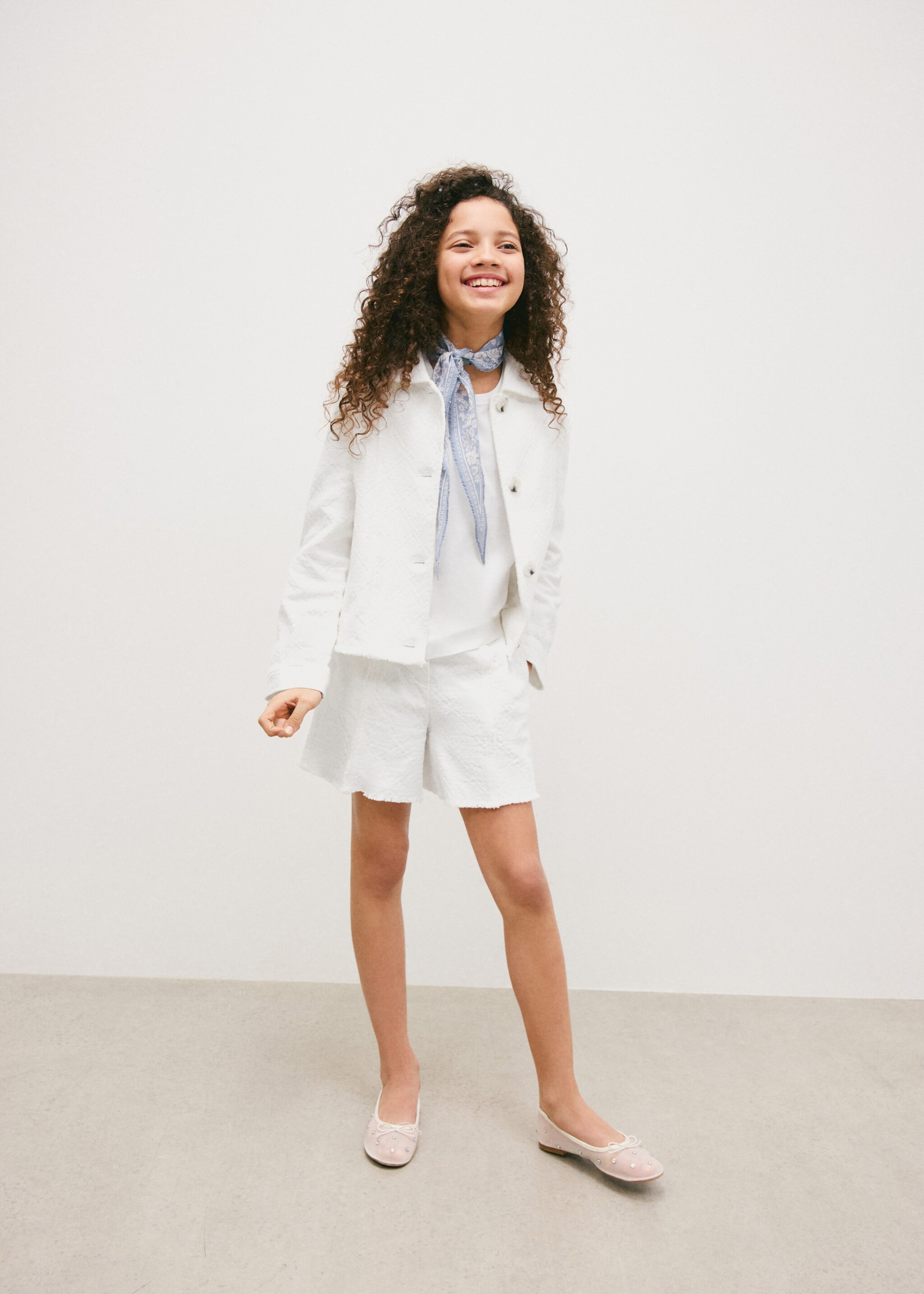 Tweed shorts - General plane, White. Ref: 27097153-00.