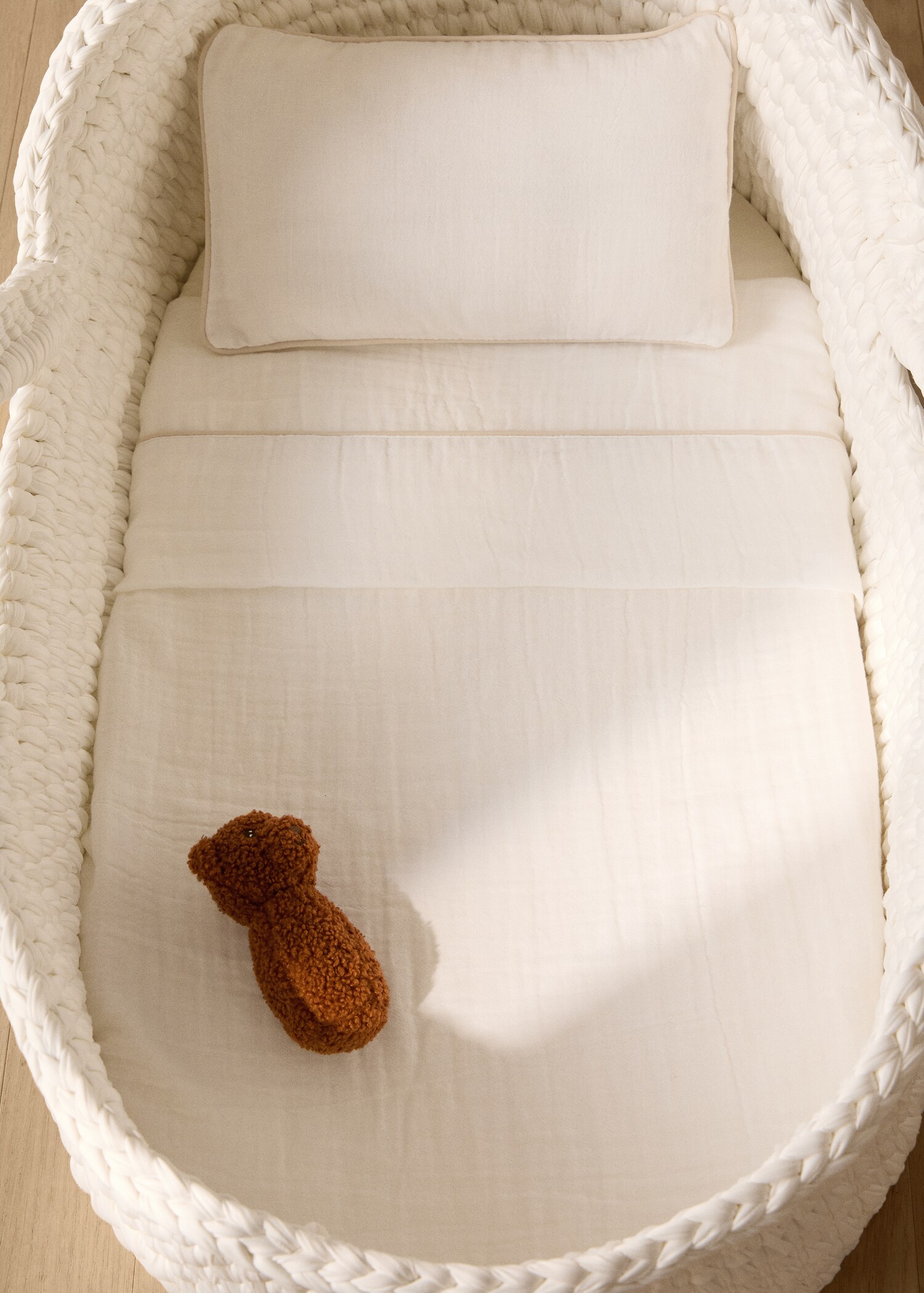 Set encimera y almohada mini cuna algodón gasa - Plano general