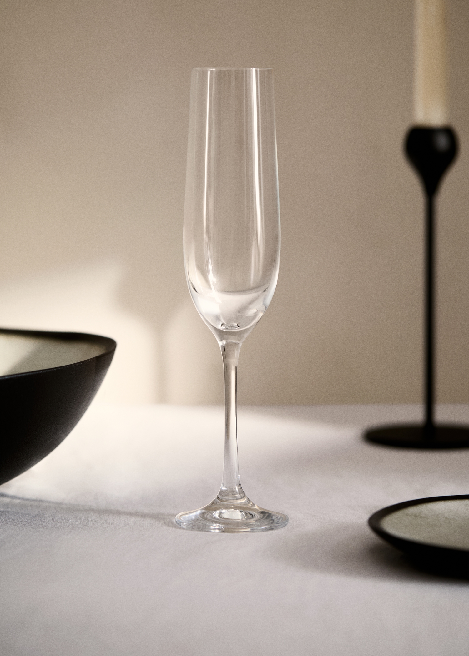 Crystal flute glass - General plane