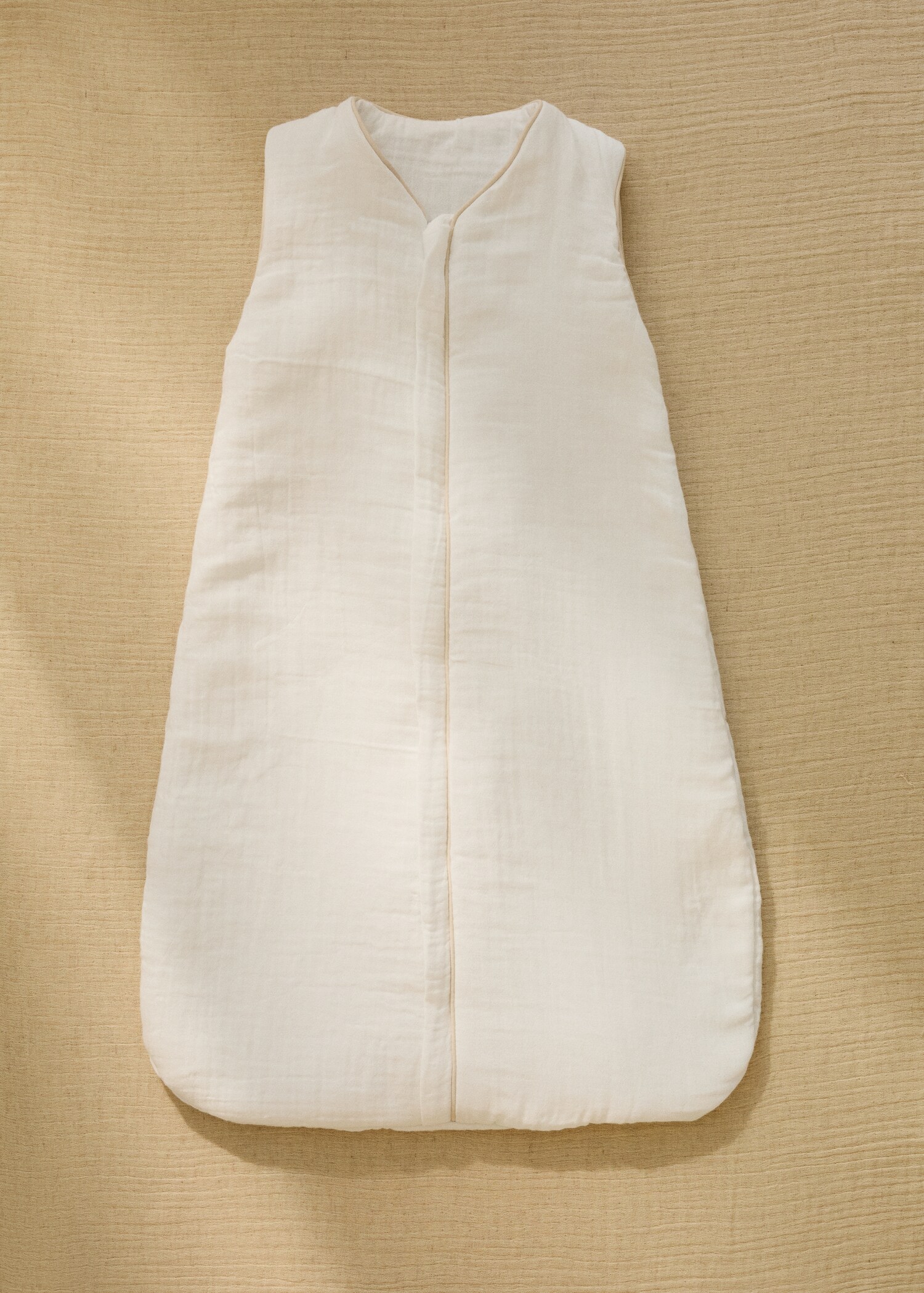 Cotton gauze baby sleeping with contrast piping - General plane
