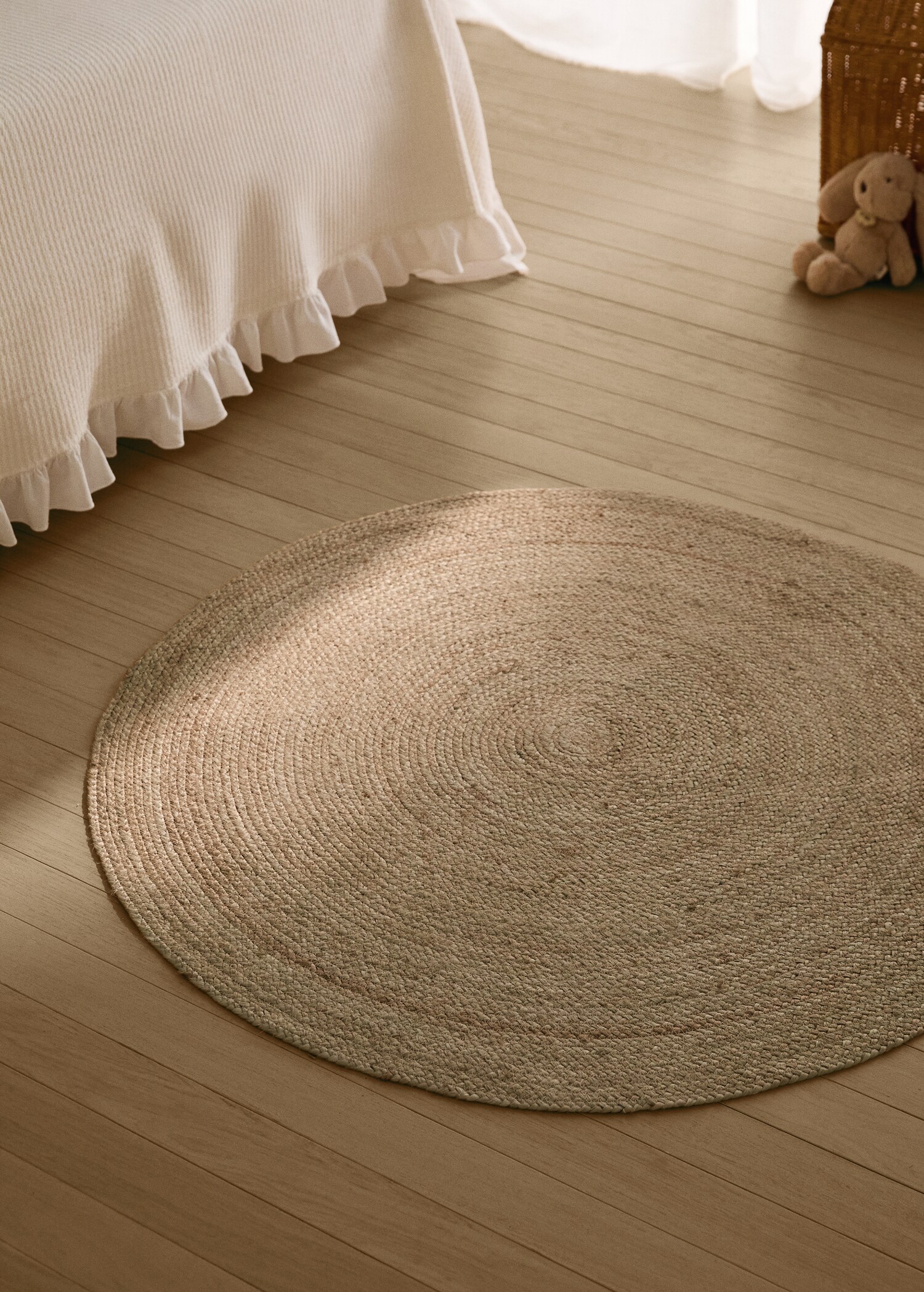 Round jute rug - General plane