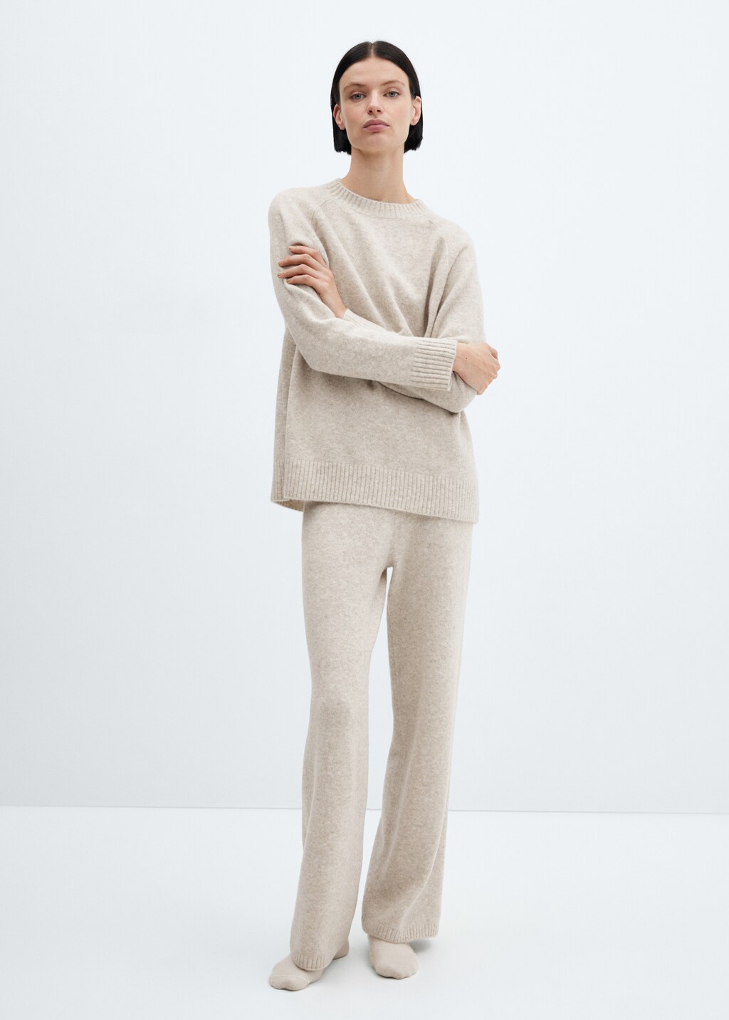 Straight knitted pants - image 2