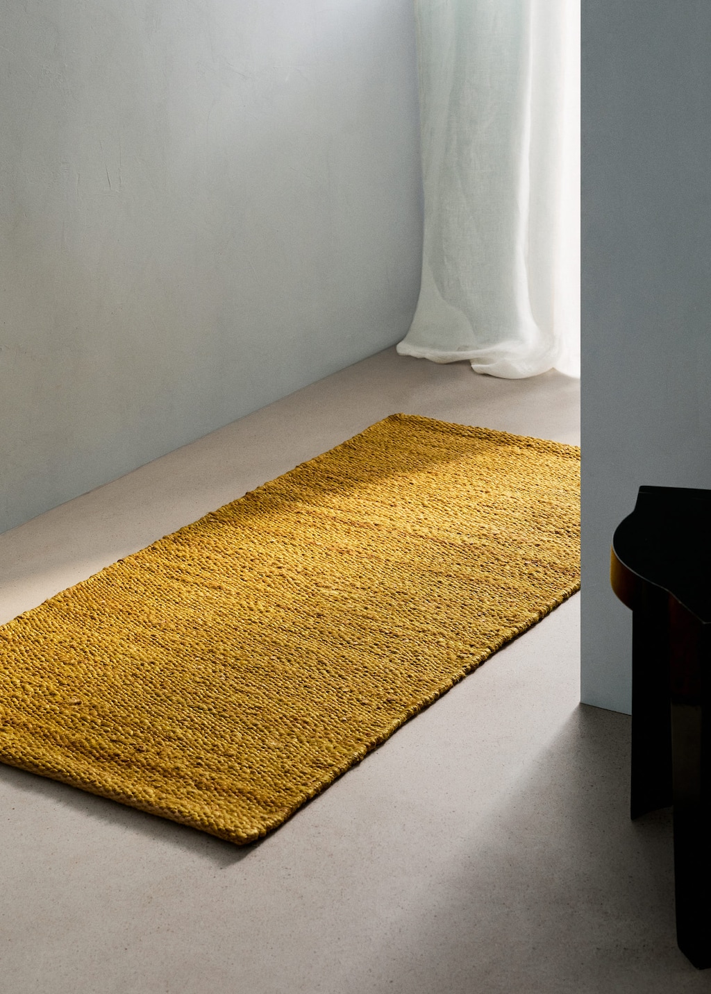 Mango Braided Jute Yarn Rug Mustard In Gold
