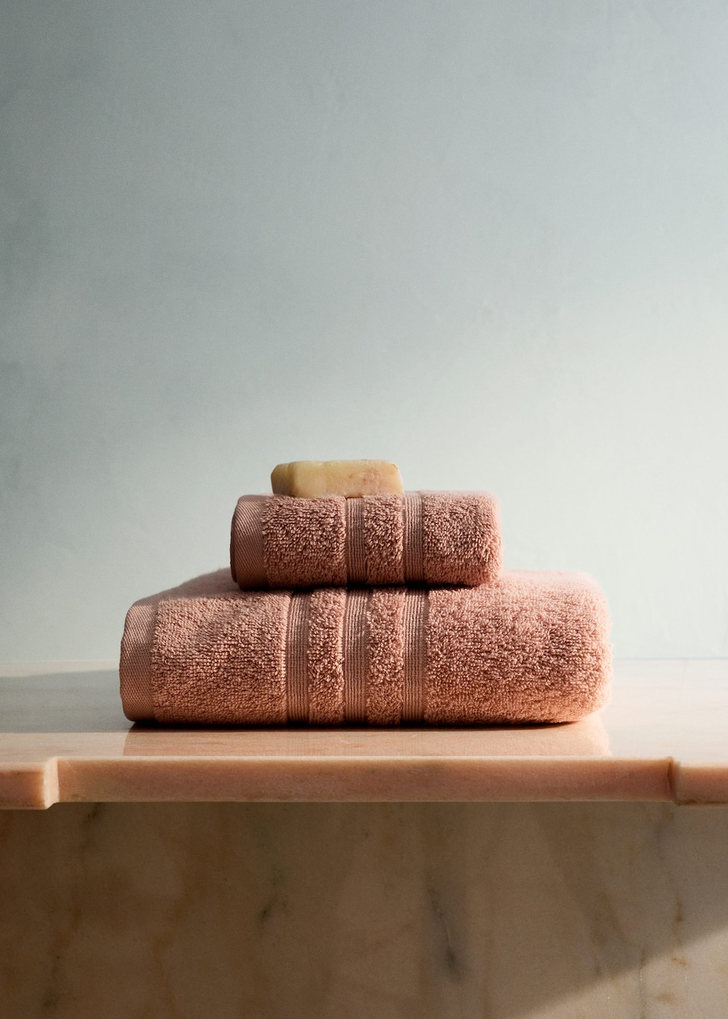 Mango Terry Cotton Towel Nude In Orange