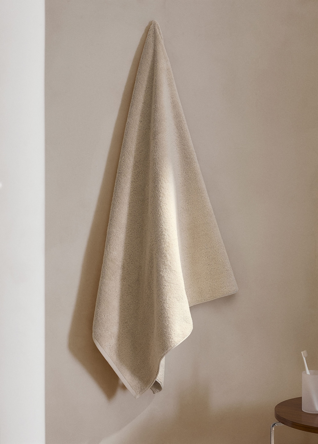 Mango Soft Cotton Bath Towel Sand In Neutral