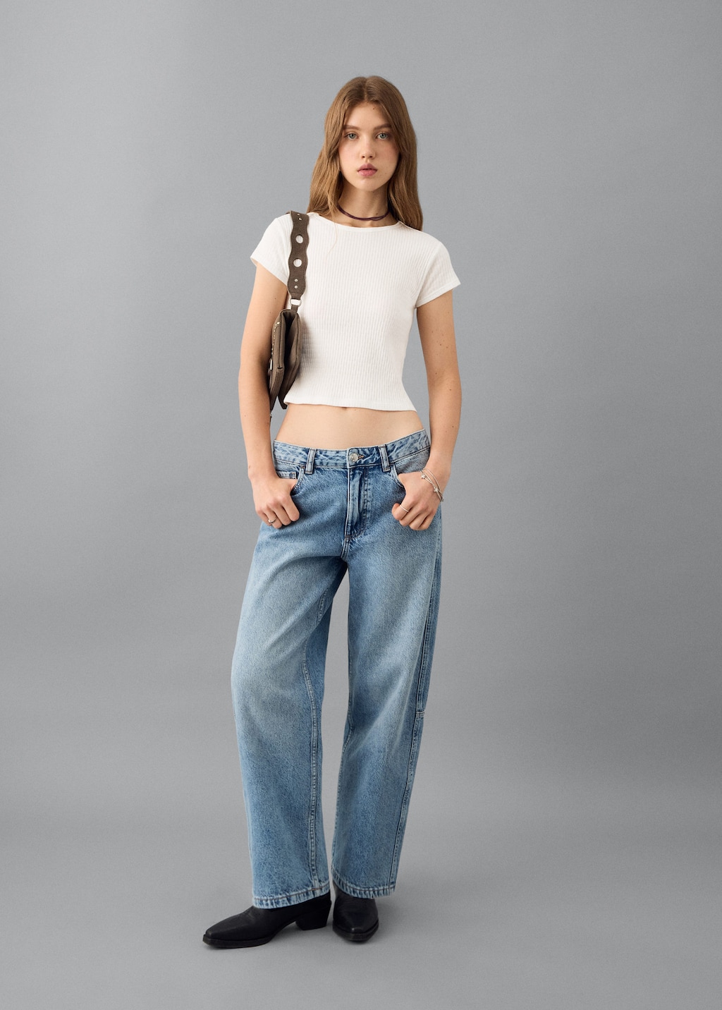 Mango Teen T-shirt Manches Courtes Maille Côtelée Blanc Cassé - Fille - L -  In White