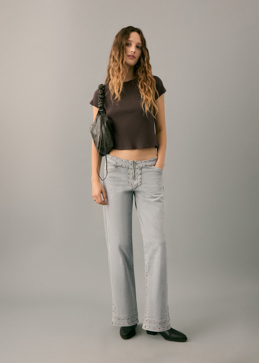 Mango Teen T-shirt Manches Courtes Maille Côtelée Marron - Fille - M -  In Brown