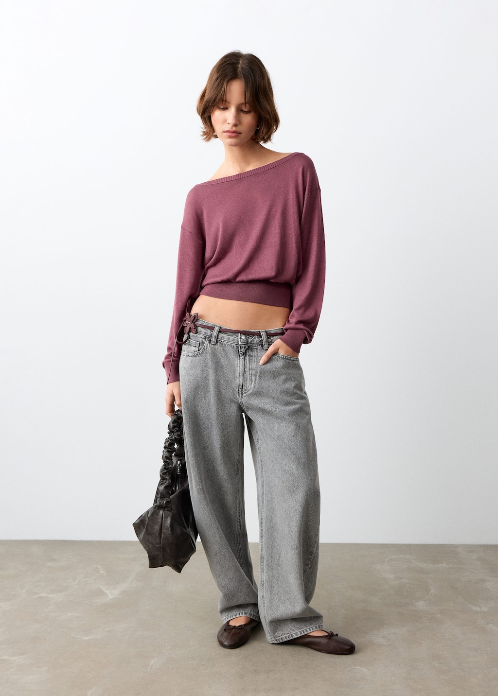 Mango Sweater Barco Cherry In Pink