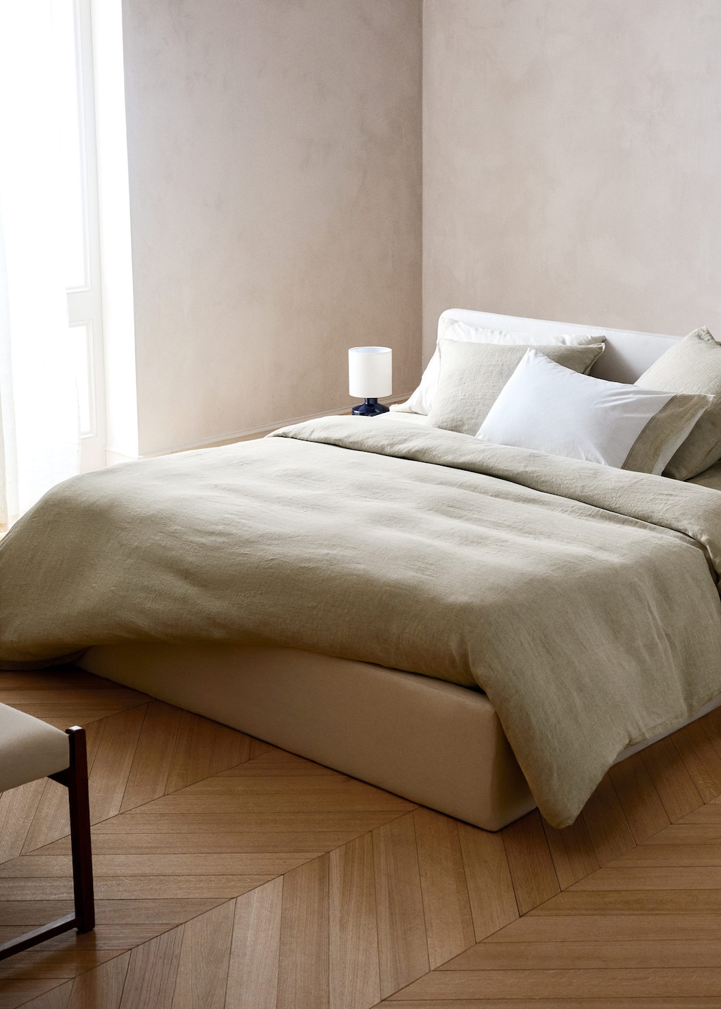 Mango Home Washed Linen Duvet Cover For 150/160 Cm Bed Sand