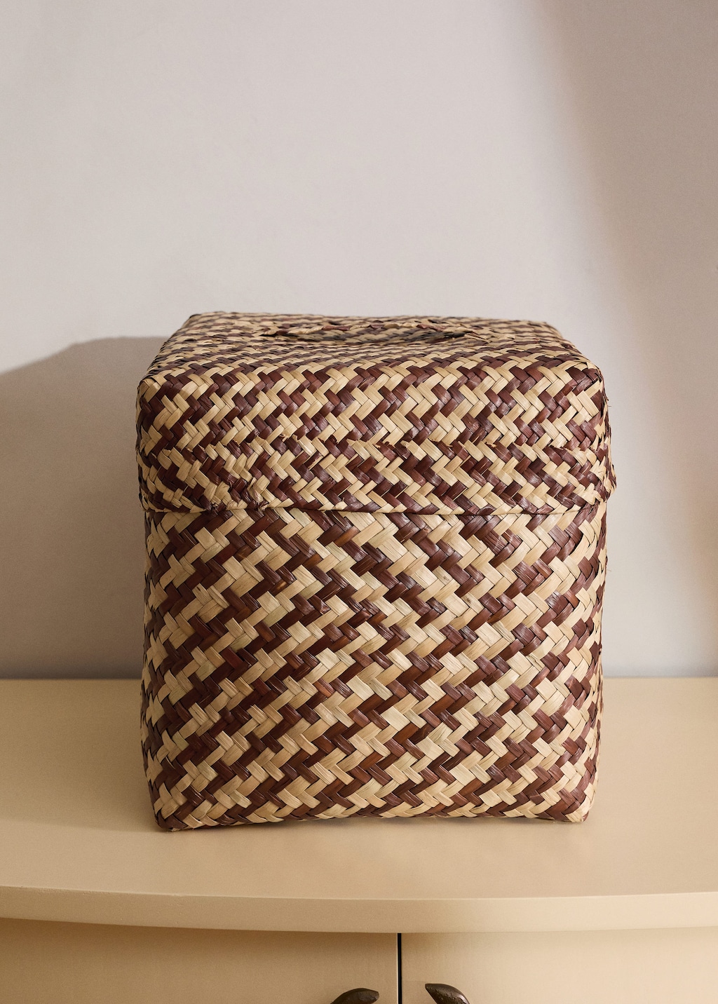 Mango Large Coloured Storage Box Black In Brown