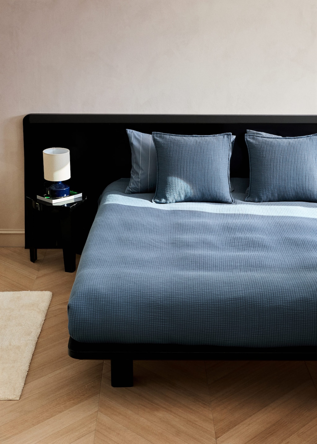 Mango Couvre-lit Coton Jacquard Motif Géométrique Lit 130/150 Cm Bleu - Home - Lit 130/140/150 Cm -   In Blue