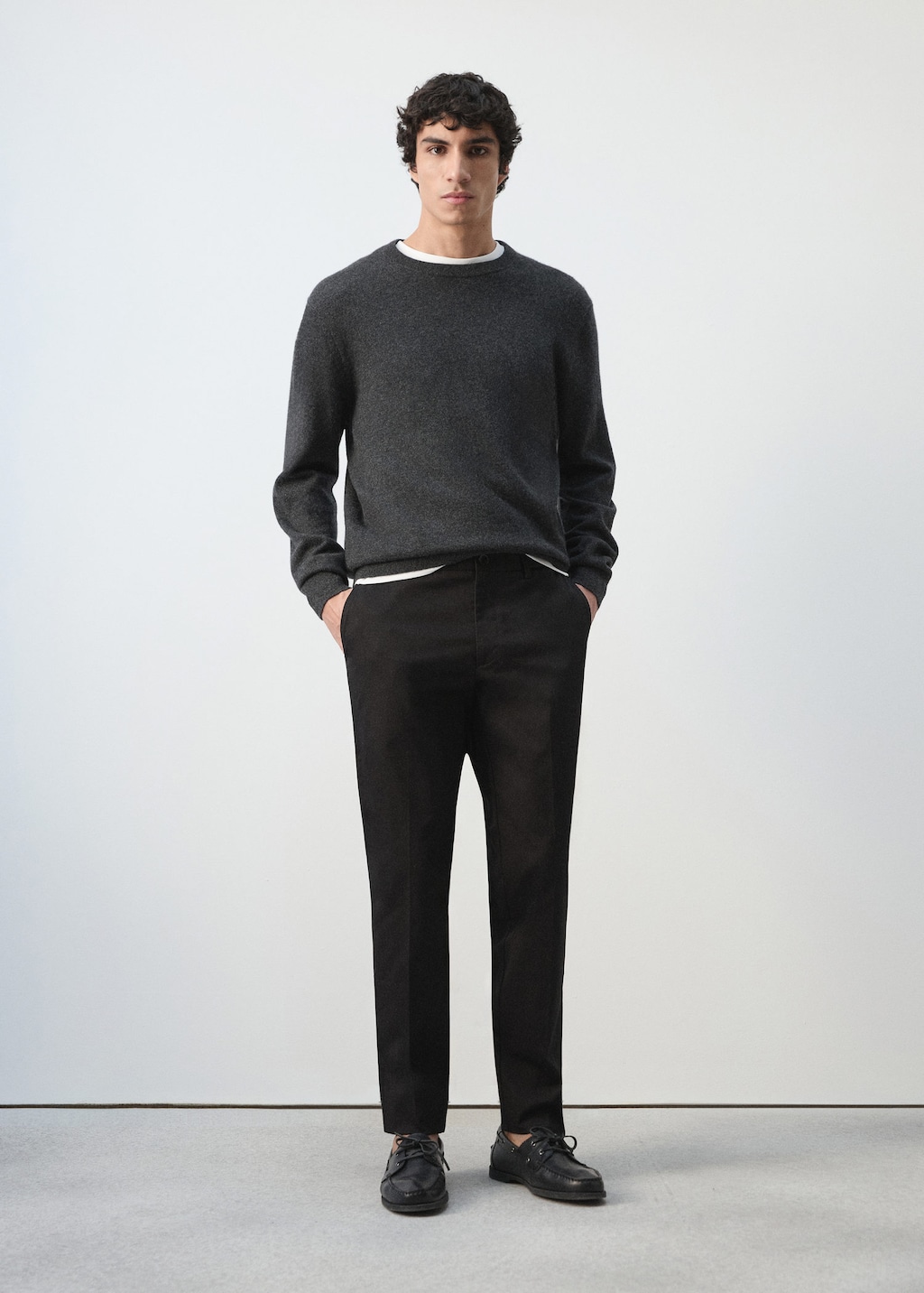 Mango Dublino Slim-fit Chino Trousers Black
