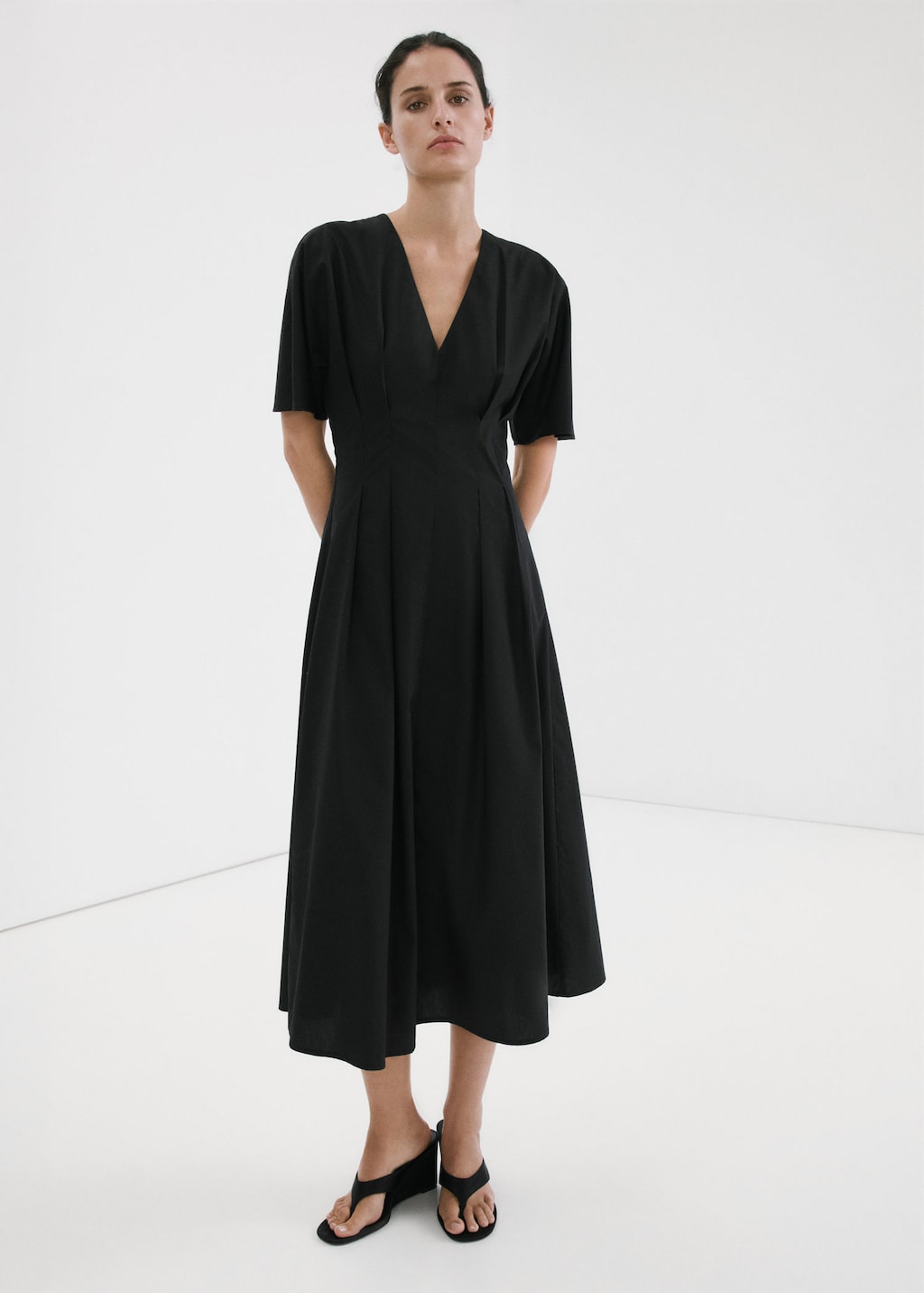 Mango Robe Évasée Lyocell Noir - Femme - 4xl -  In Black