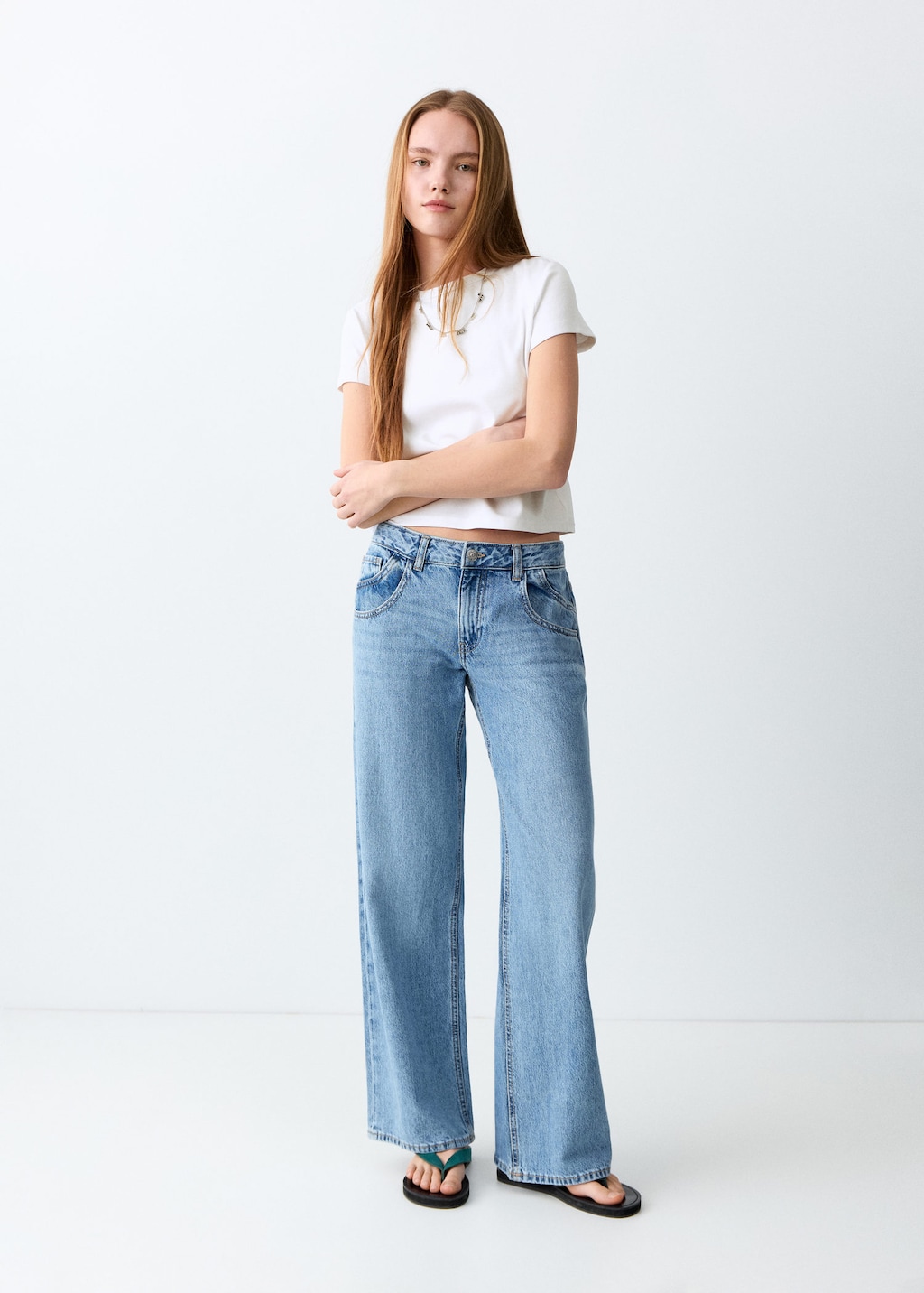 Mango T-shirt Basique En Coton Blanc Cassé - Fille - M -  Teen In White