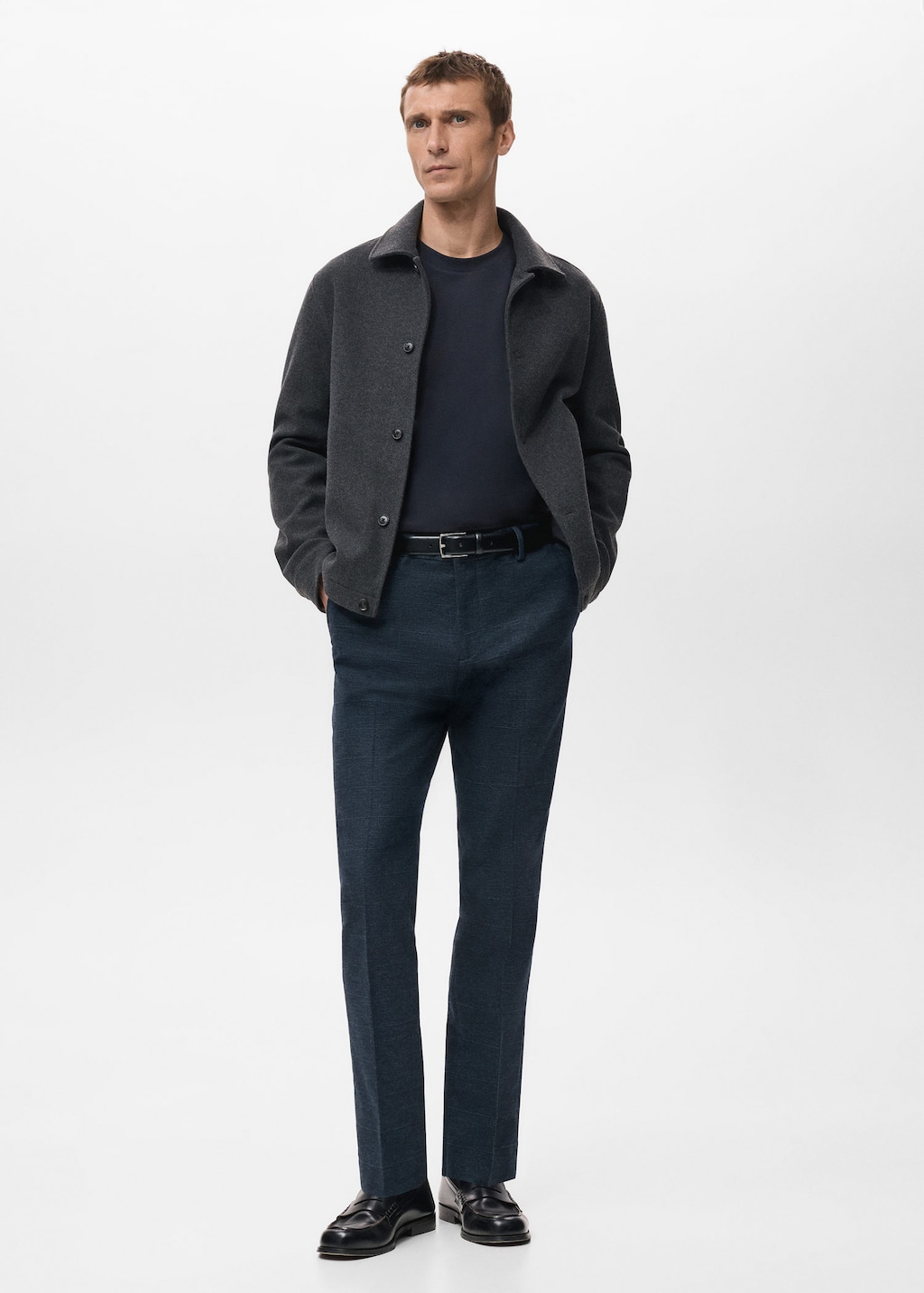 Mango Man Slim-fit Flannel Pants In Multi