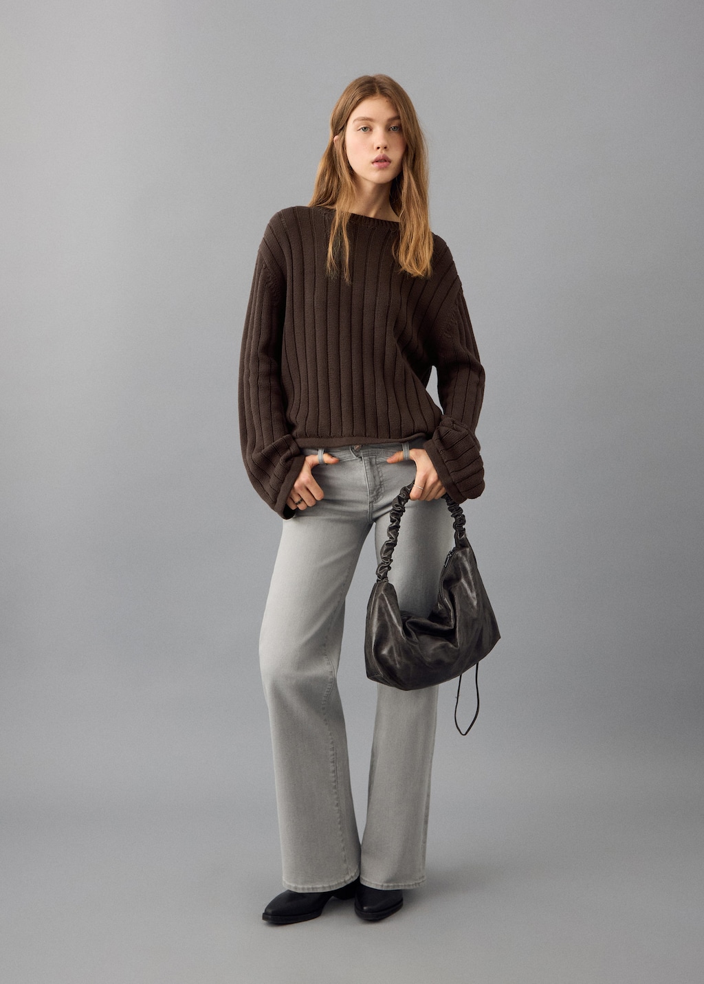 Mango Teen Pull-over Maille Côtelée Marron - Fille - L -  In Brown