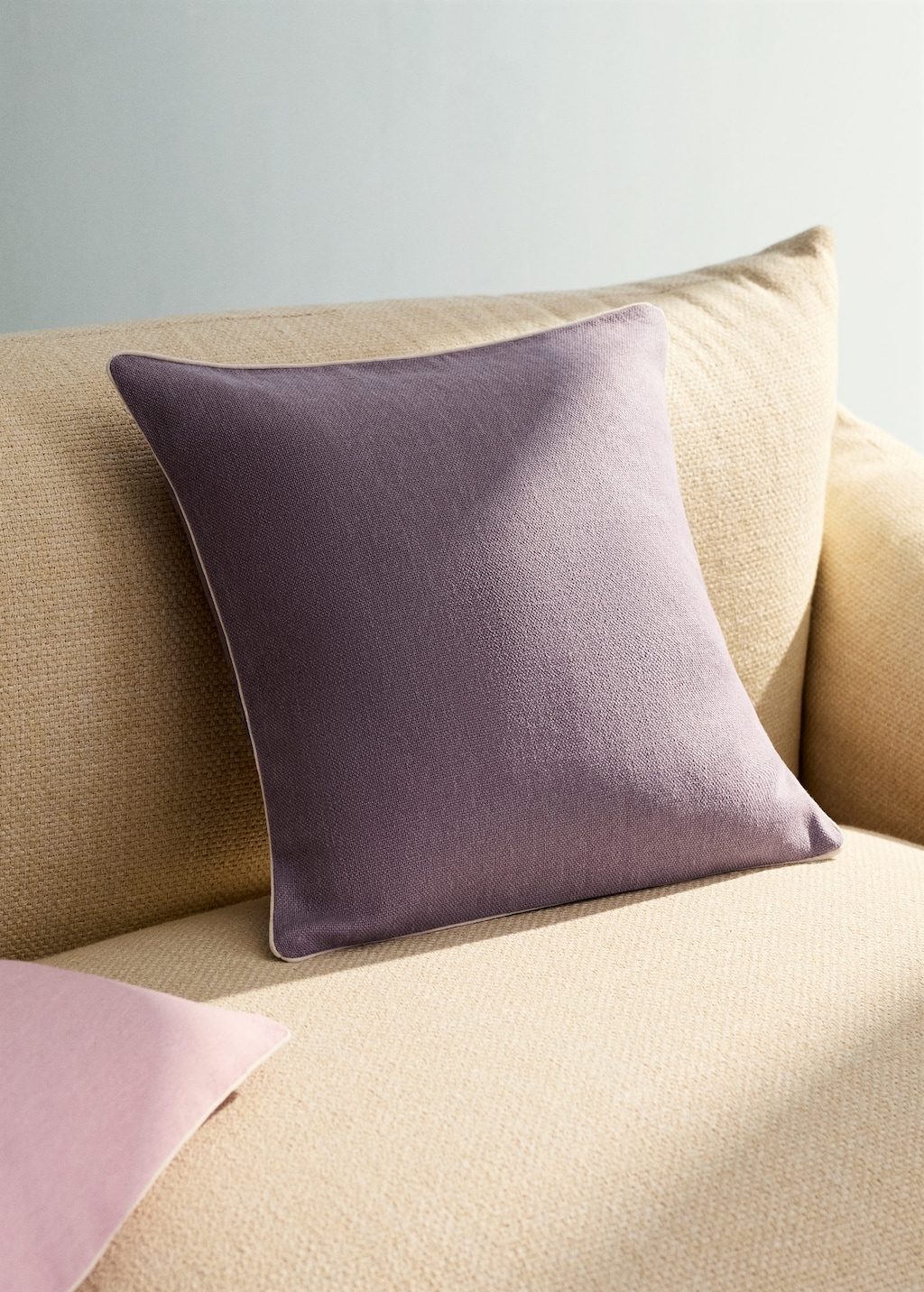 Mango Piping Cushion Cover 45x45cm Blackberry In Purple