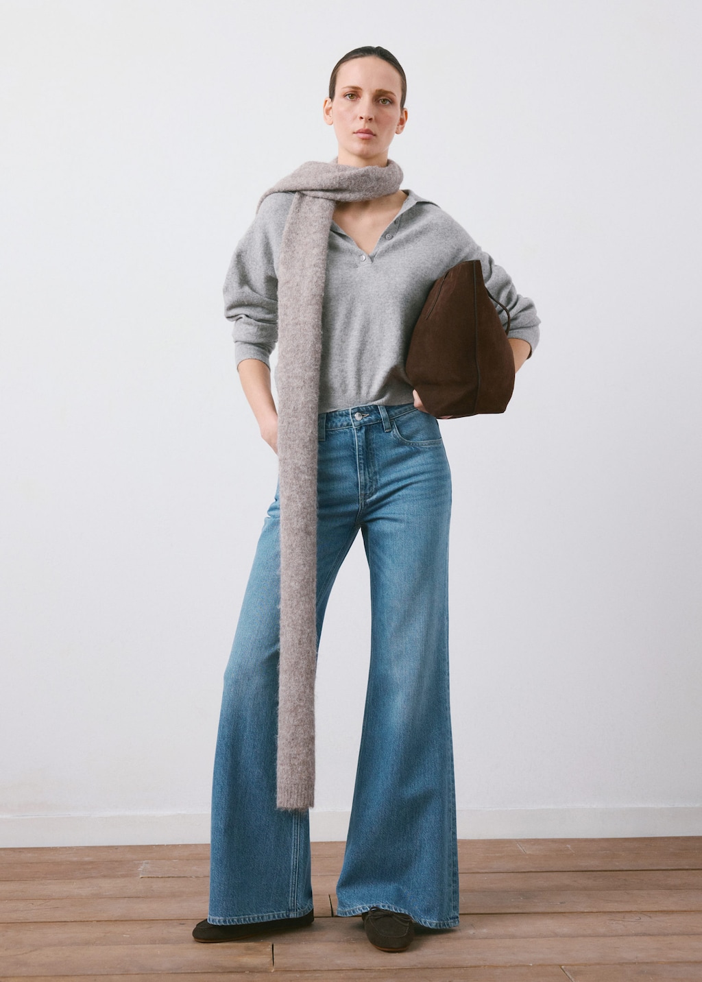 Mango Jean Flare Taille Mi-haute Bleu Moyen - Femme - 54 -  In Blue