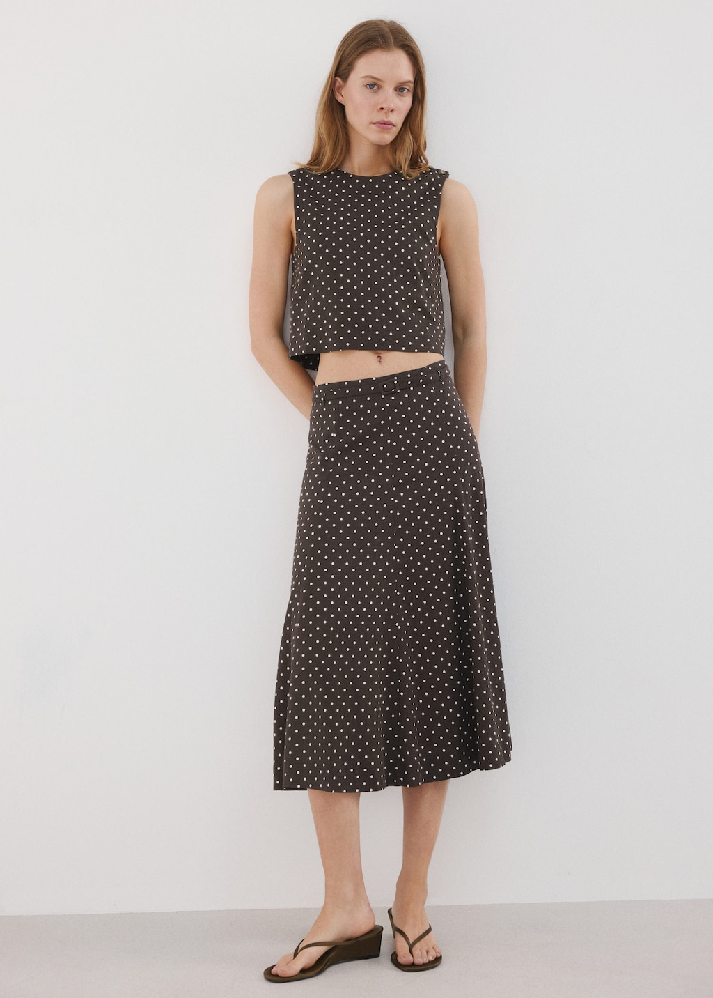 Mango Top Lin À Pois Noir - Femme - Xxl -  In Black